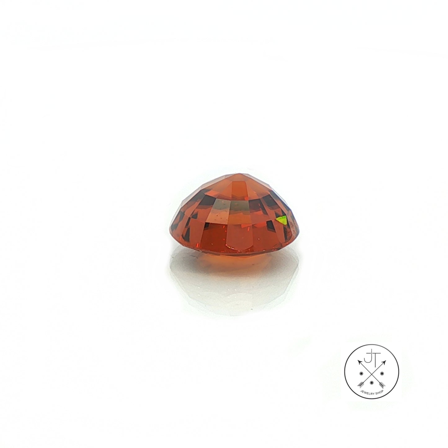 5.21 Carat Natural Orange Zircon 9.5 mm Round Faceted Gemstone Loose