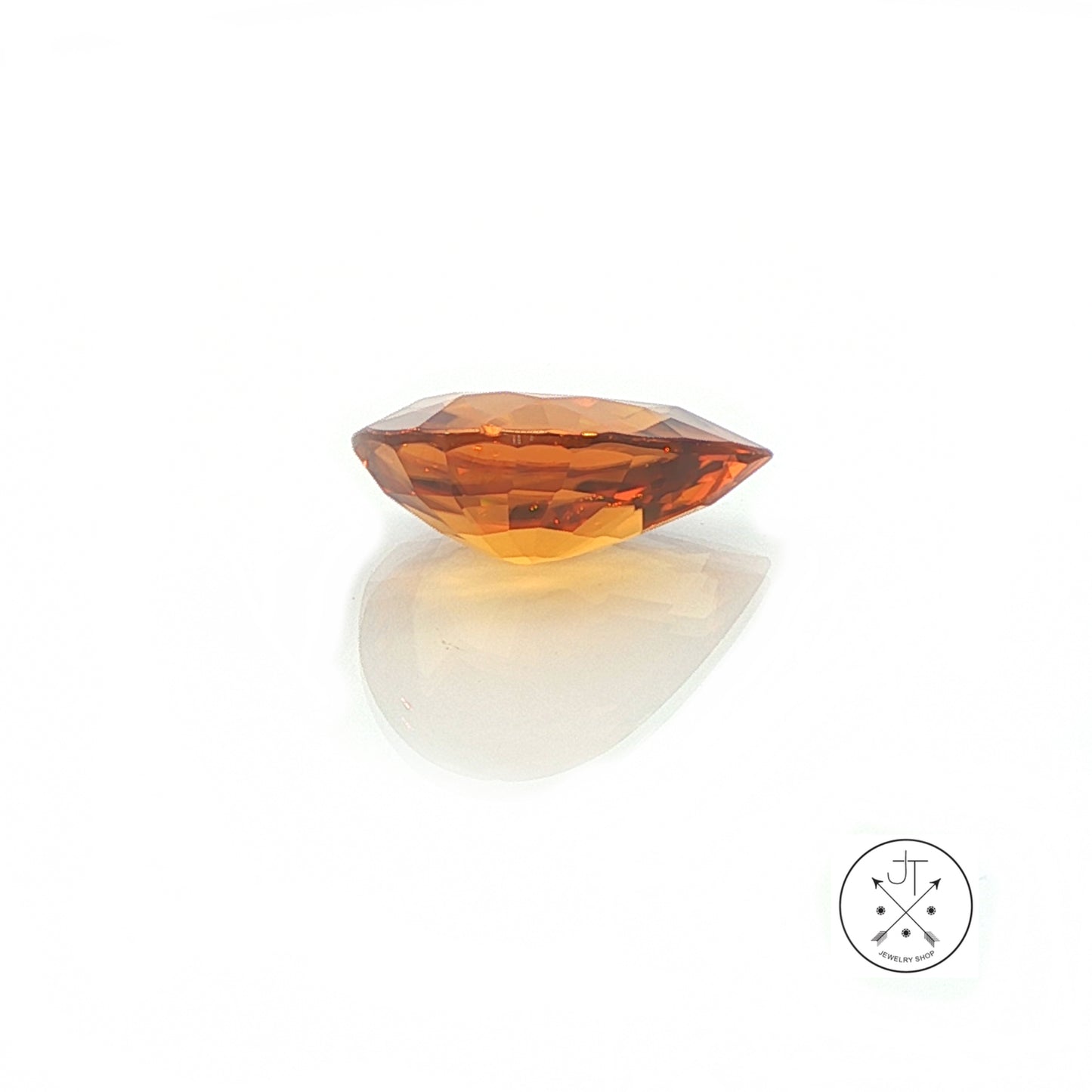 4.88 Carat Natural Orange Zircon 12.5 x 9.2 mm Pear Faceted Gemstone Loose