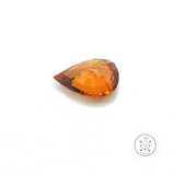 4.88 Carat Natural Orange Zircon 12.5 x 9.2 mm Pear Faceted Gemstone Loose