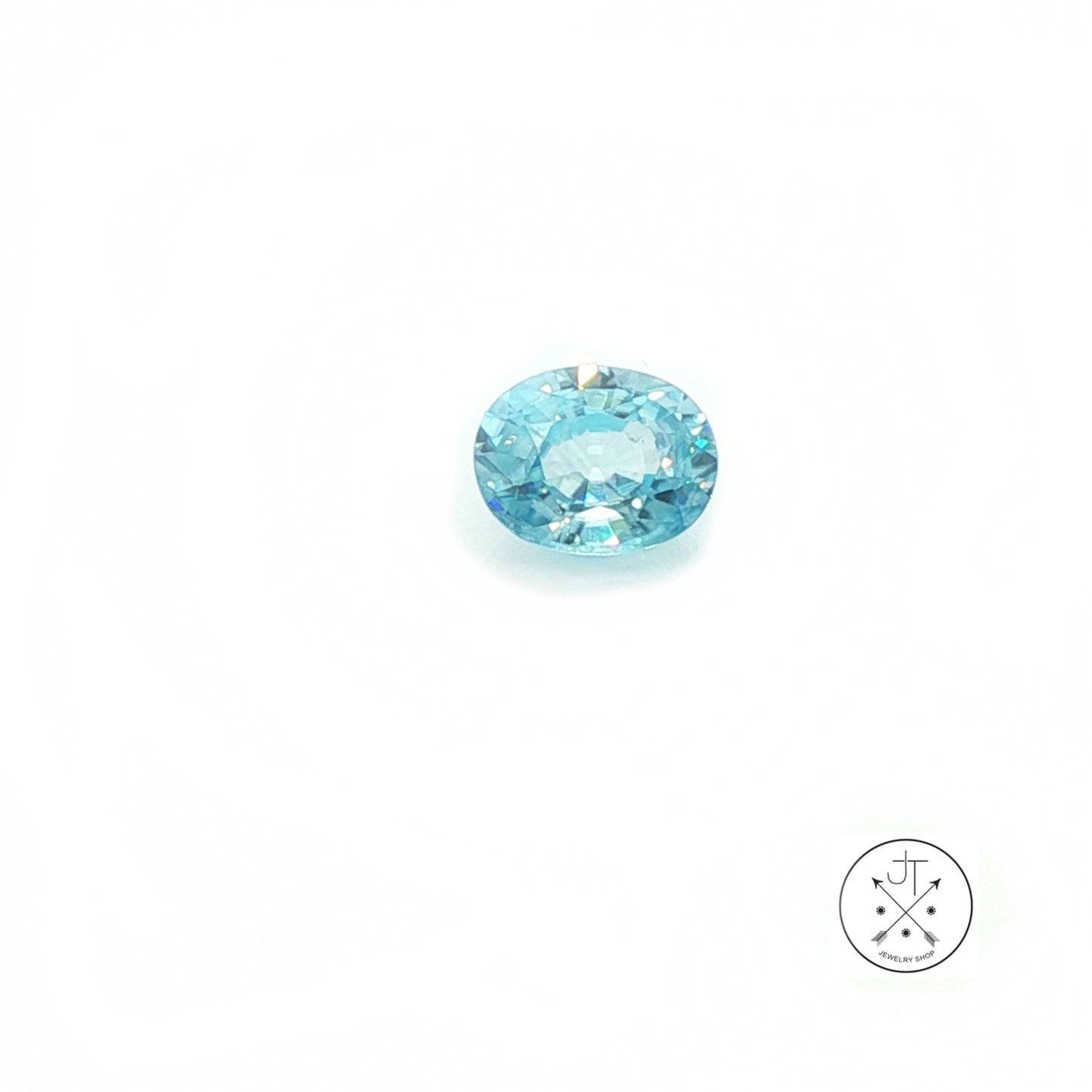 2.68 Carat Natural Blue Zircon 9 x 7 mm Oval Faceted Gemstone Loose