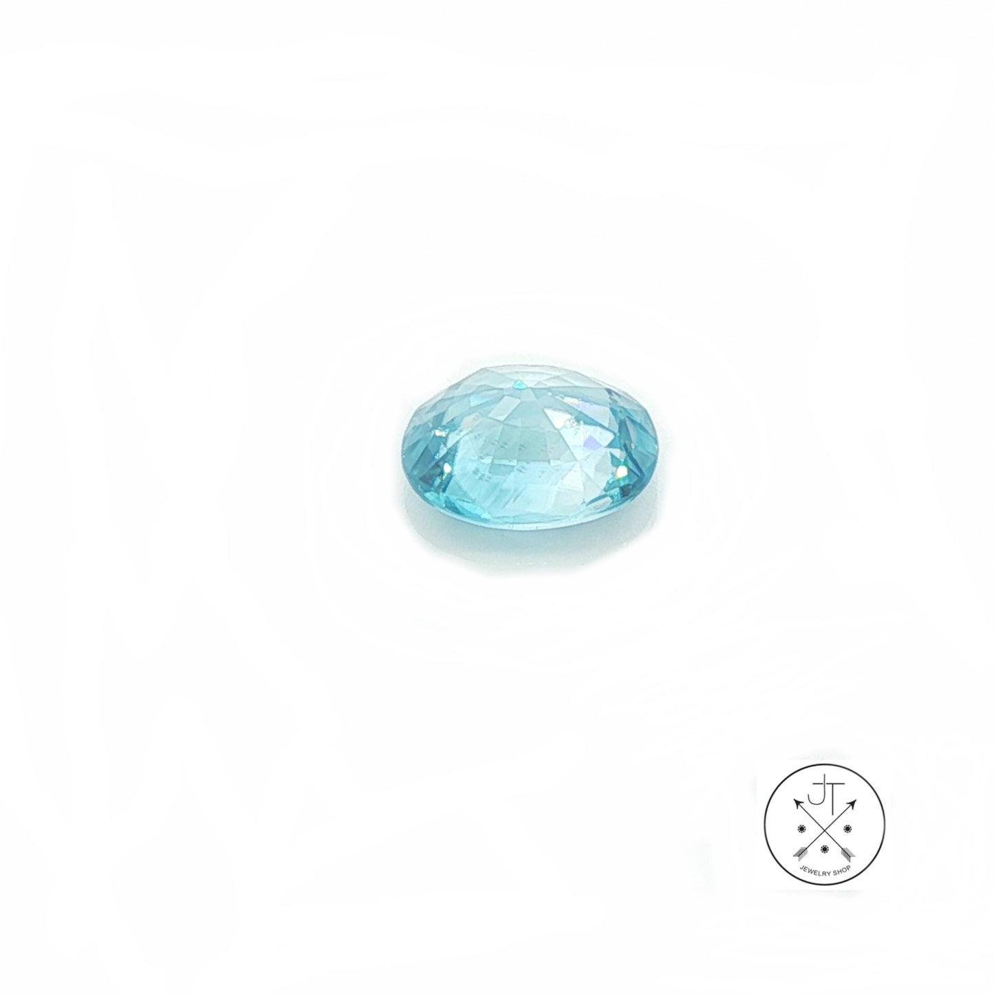2.68 Carat Natural Blue Zircon 9 x 7 mm Oval Faceted Gemstone Loose