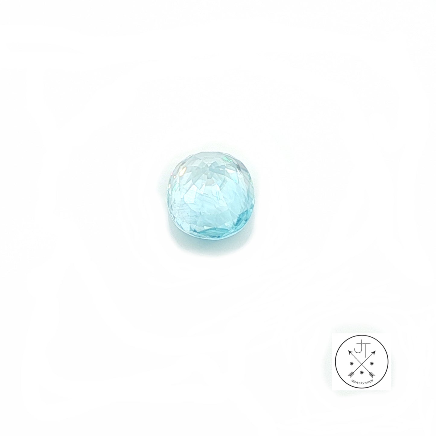 2.68 Carat Natural Blue Zircon 9 x 7 mm Oval Faceted Gemstone Loose