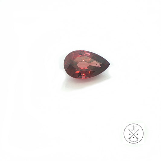 3.82 Carat Natural Pink Zircon 11.5 x 7.3 mm Pear Faceted Gemstone Loose Red Purple