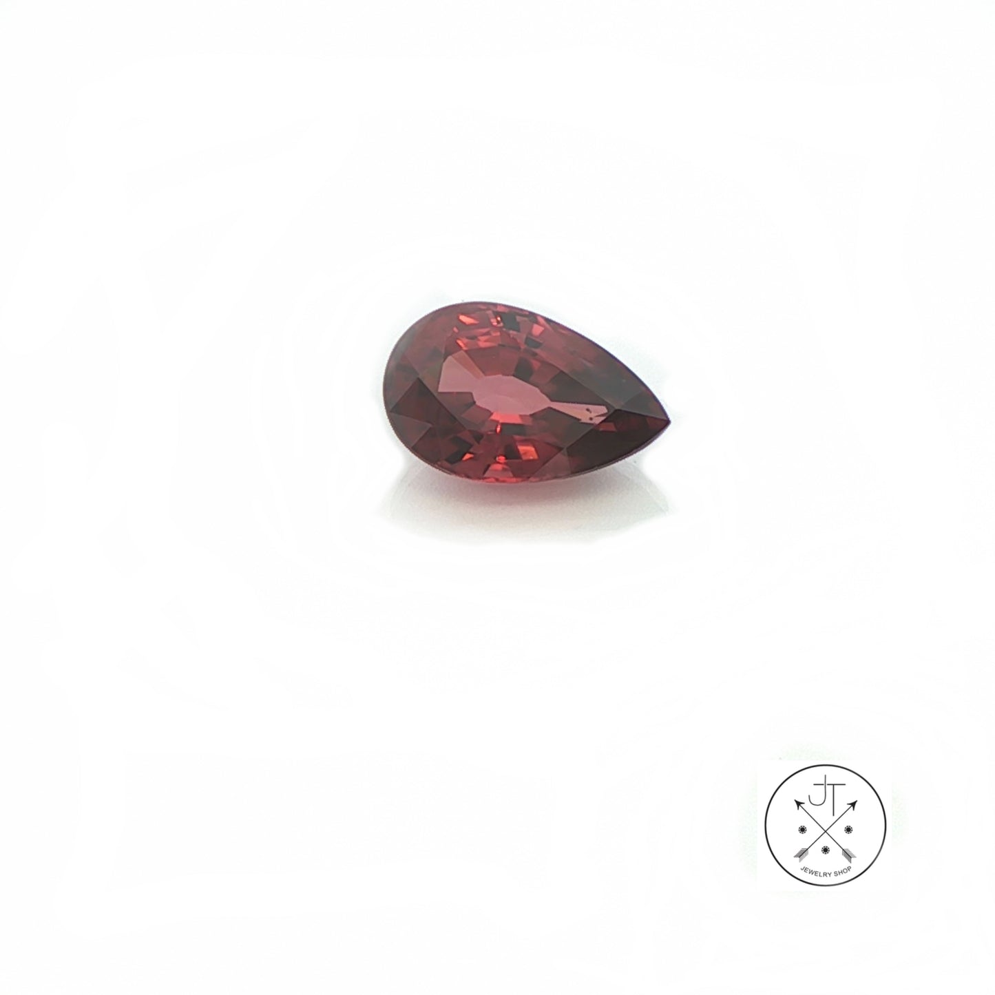 3.82 Carat Natural Pink Zircon 11.5 x 7.3 mm Pear Faceted Gemstone Loose Red Purple