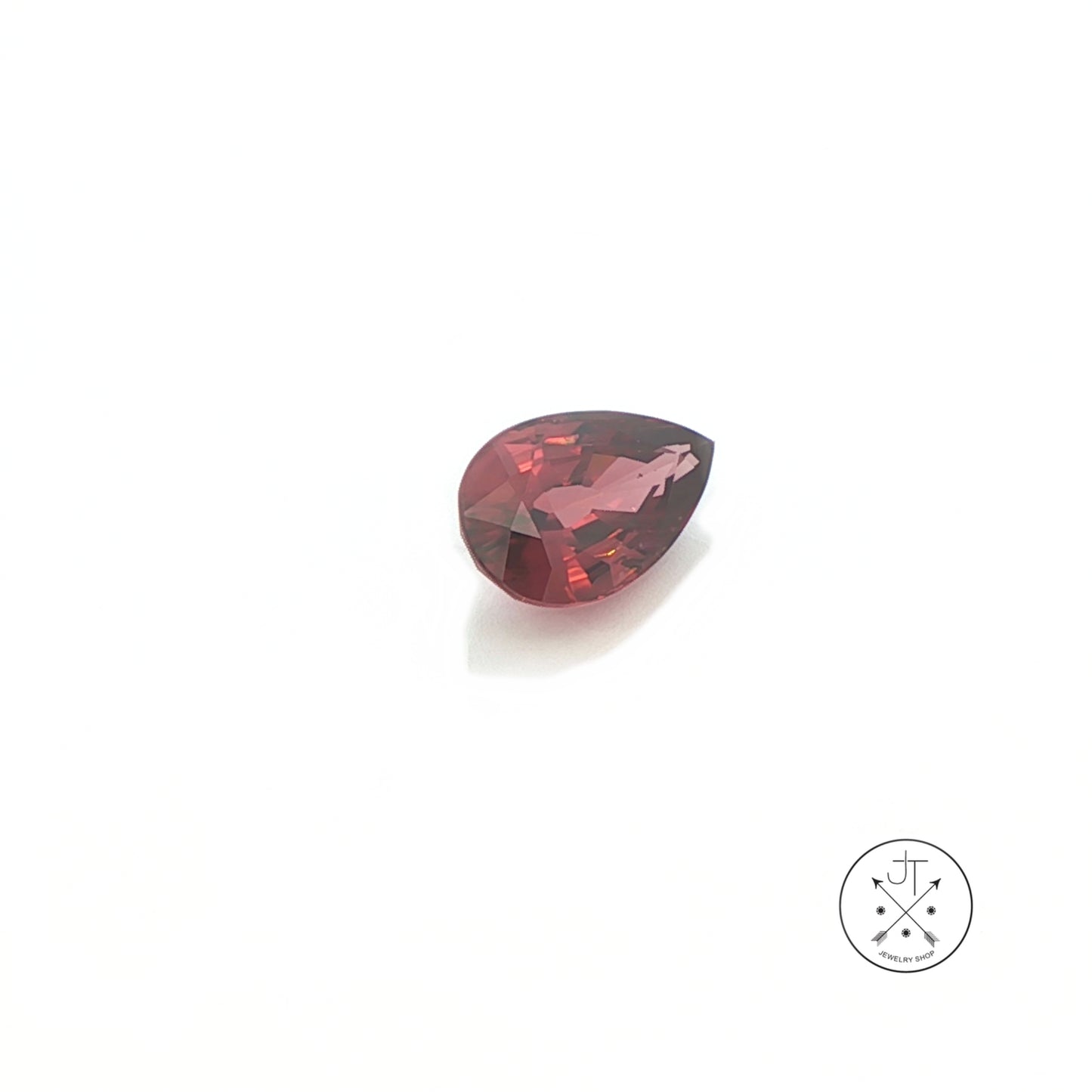 3.82 Carat Natural Pink Zircon 11.5 x 7.3 mm Pear Faceted Gemstone Loose Red Purple