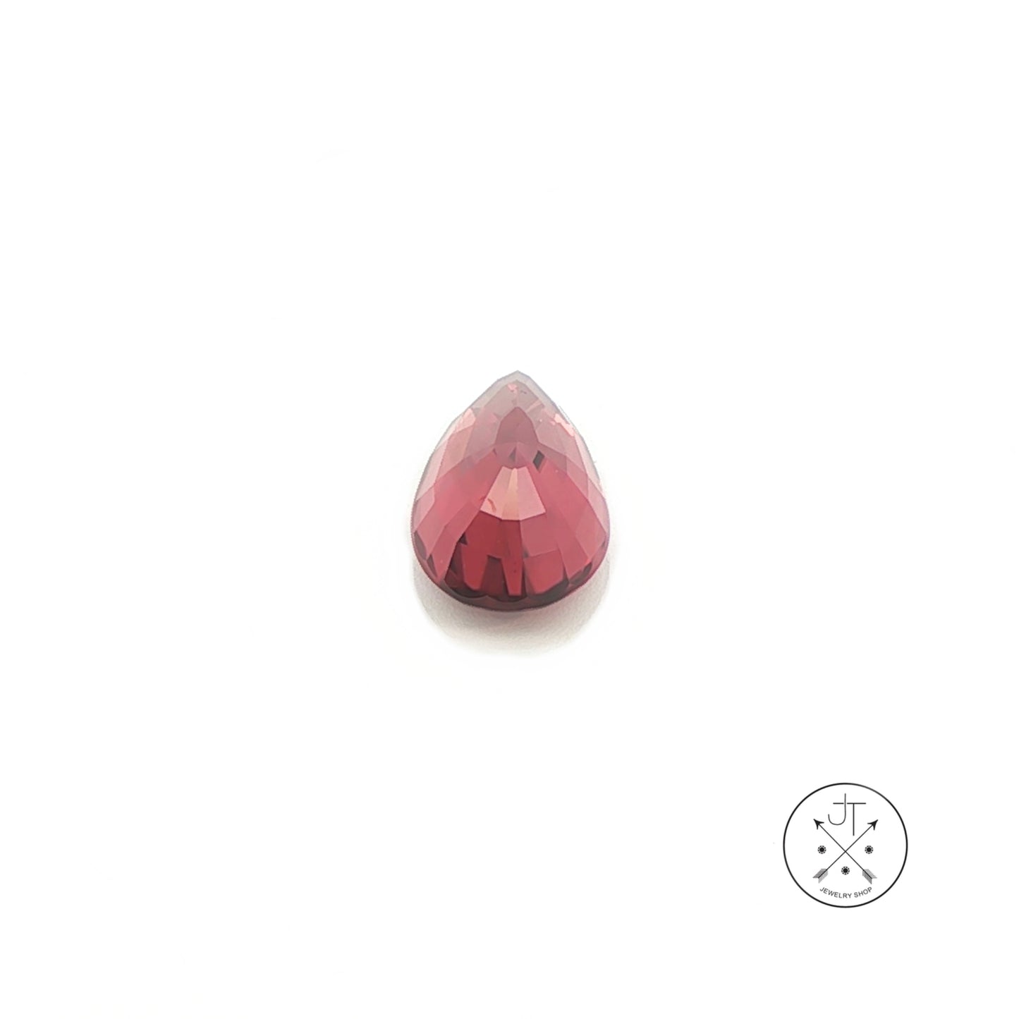 3.82 Carat Natural Pink Zircon 11.5 x 7.3 mm Pear Faceted Gemstone Loose Red Purple