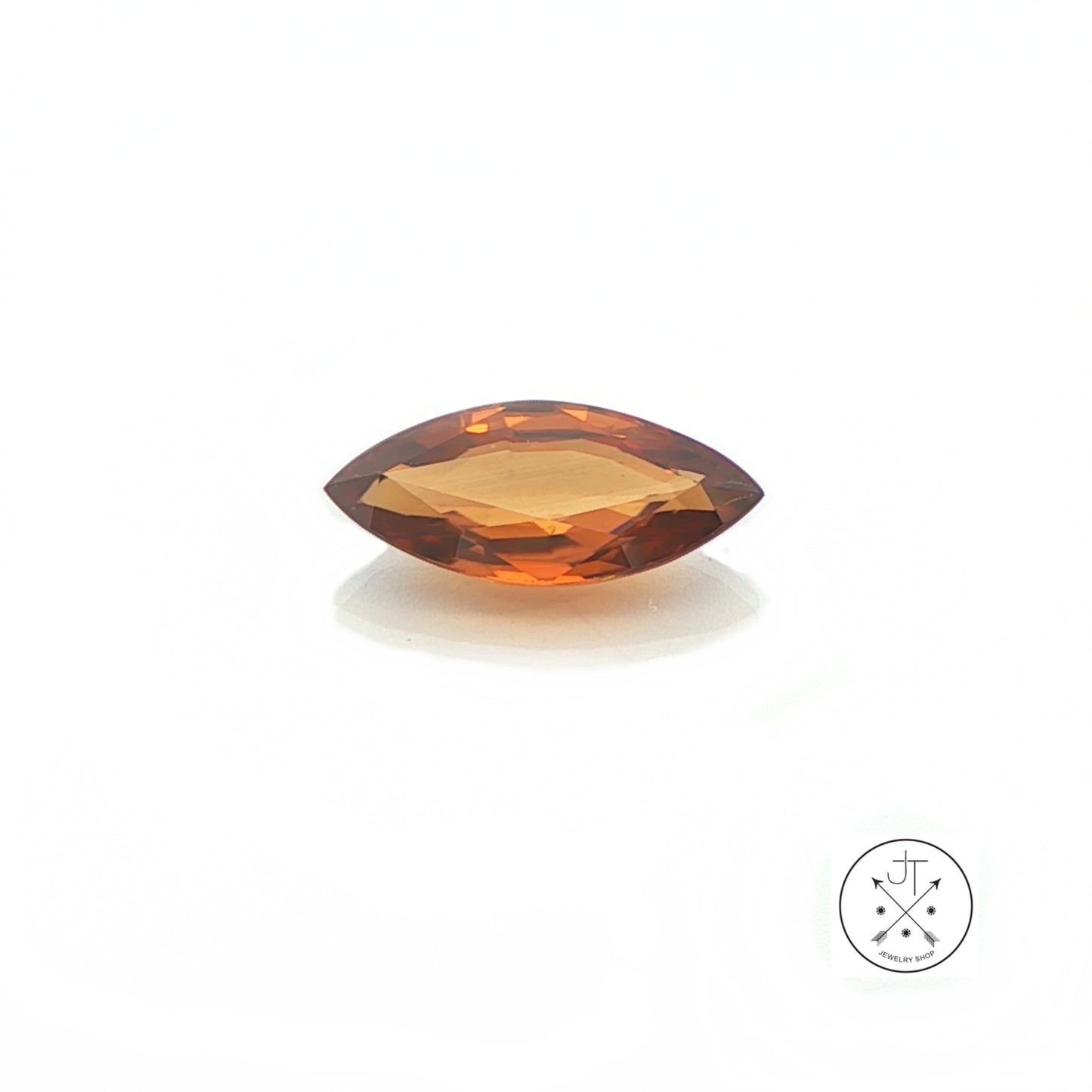 3.60 Carat Natural Orange Zircon 14.3 x 6.5 mm Marquise Faceted Gemstone Loose
