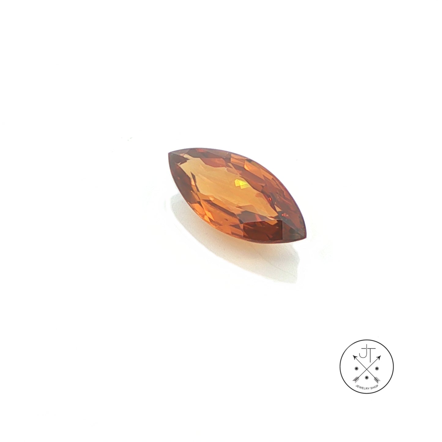 3.60 Carat Natural Orange Zircon 14.3 x 6.5 mm Marquise Faceted Gemstone Loose