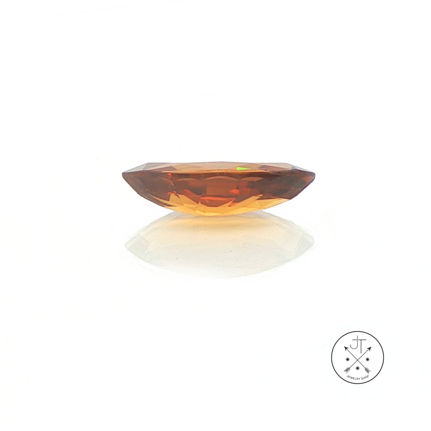 3.60 Carat Natural Orange Zircon 14.3 x 6.5 mm Marquise Faceted Gemstone Loose