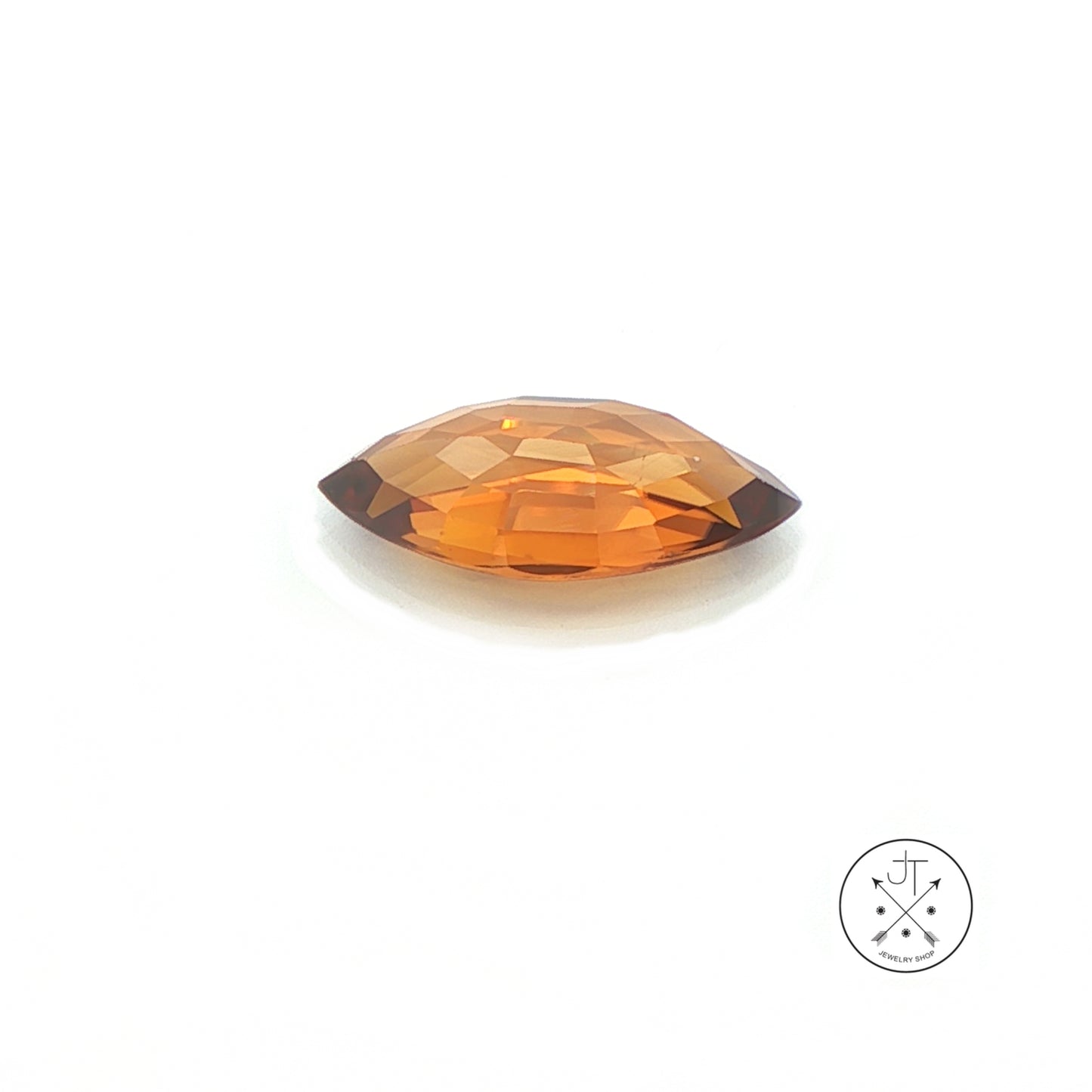 3.60 Carat Natural Orange Zircon 14.3 x 6.5 mm Marquise Faceted Gemstone Loose