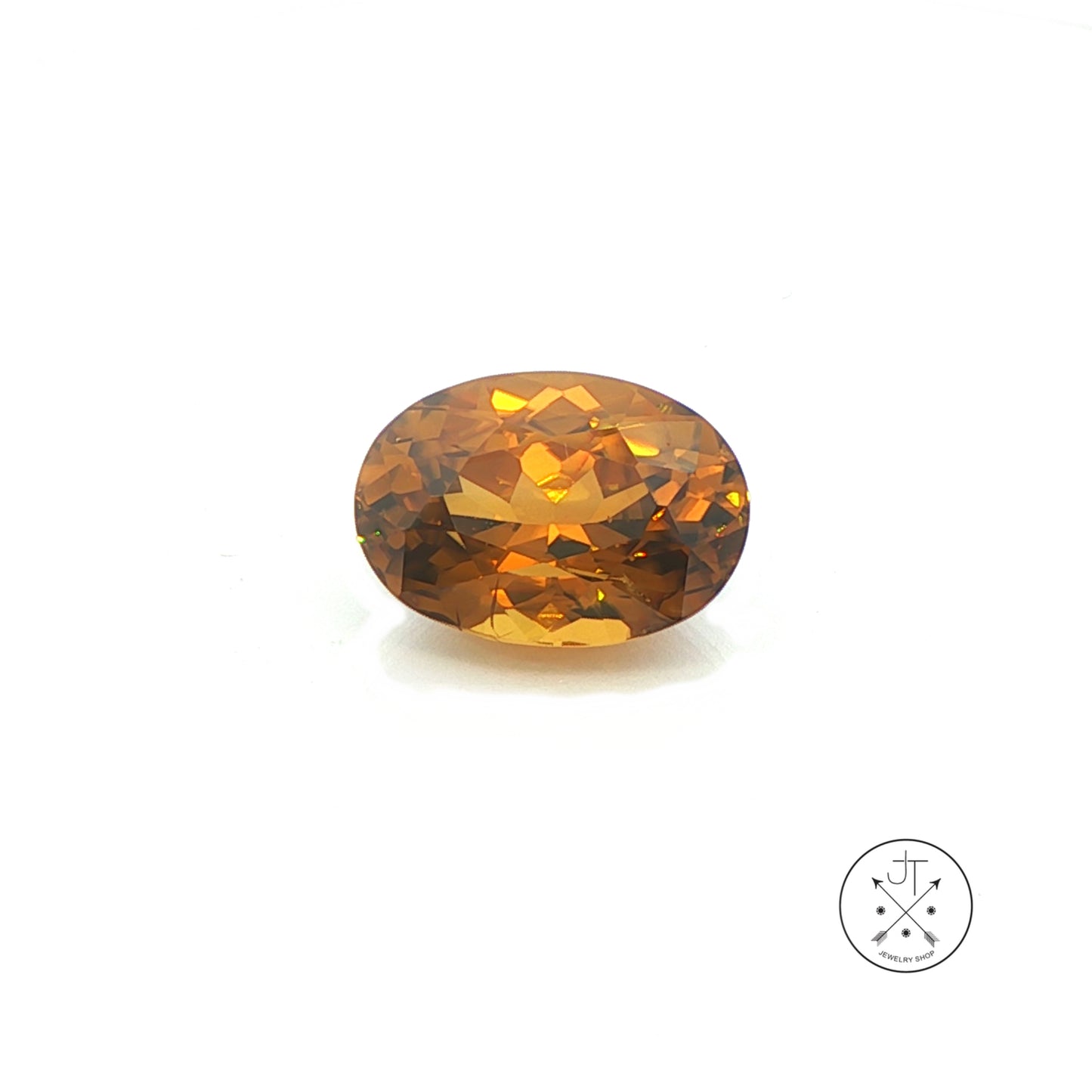 8.04 Carat Natural Yellow Zircon 13.4 x 9.4 mm Oval Faceted Gemstone Loose