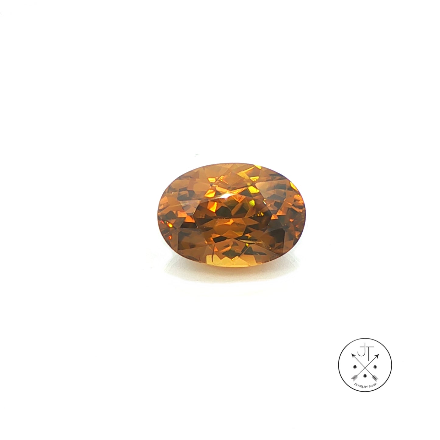 8.04 Carat Natural Yellow Zircon 13.4 x 9.4 mm Oval Faceted Gemstone Loose