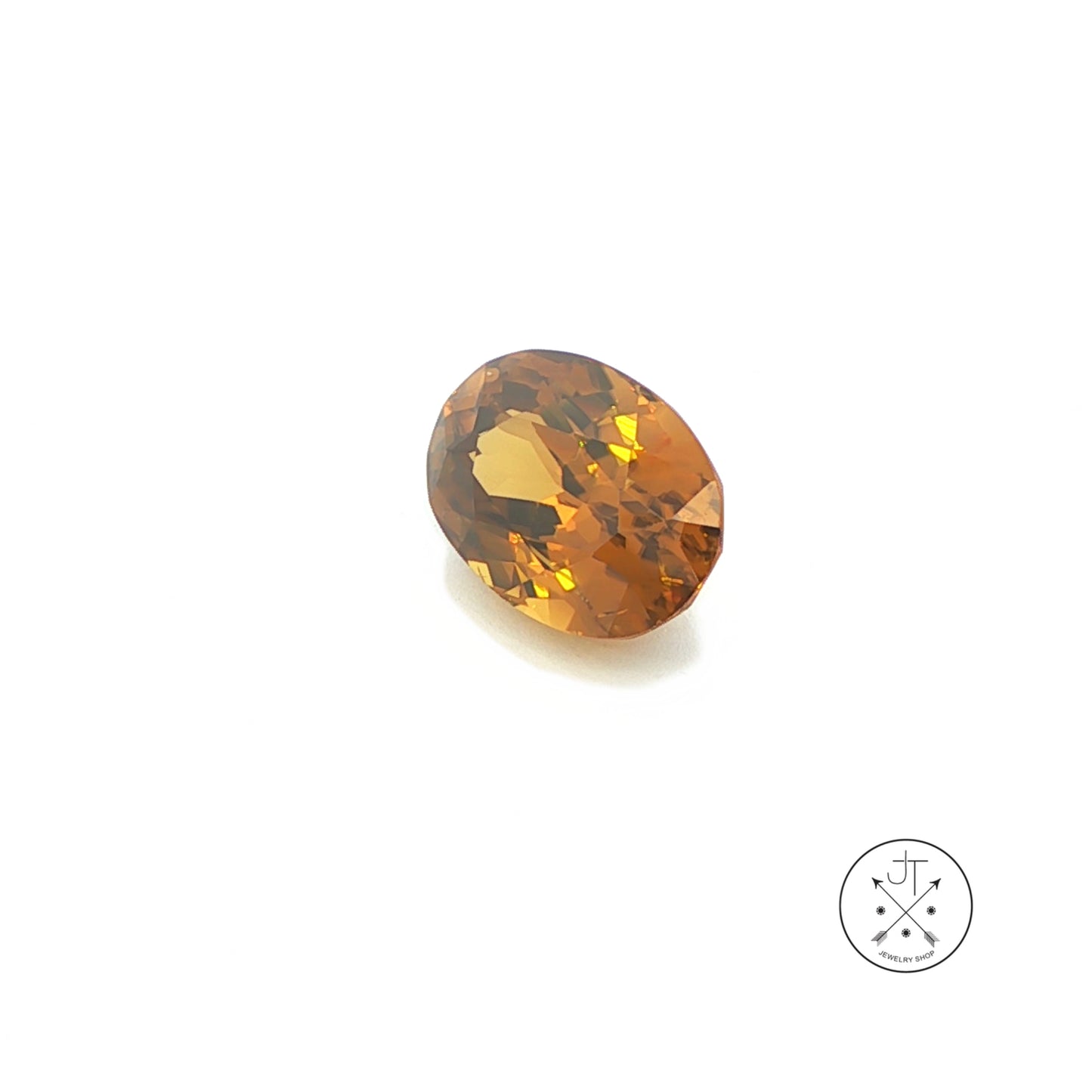 8.04 Carat Natural Yellow Zircon 13.4 x 9.4 mm Oval Faceted Gemstone Loose