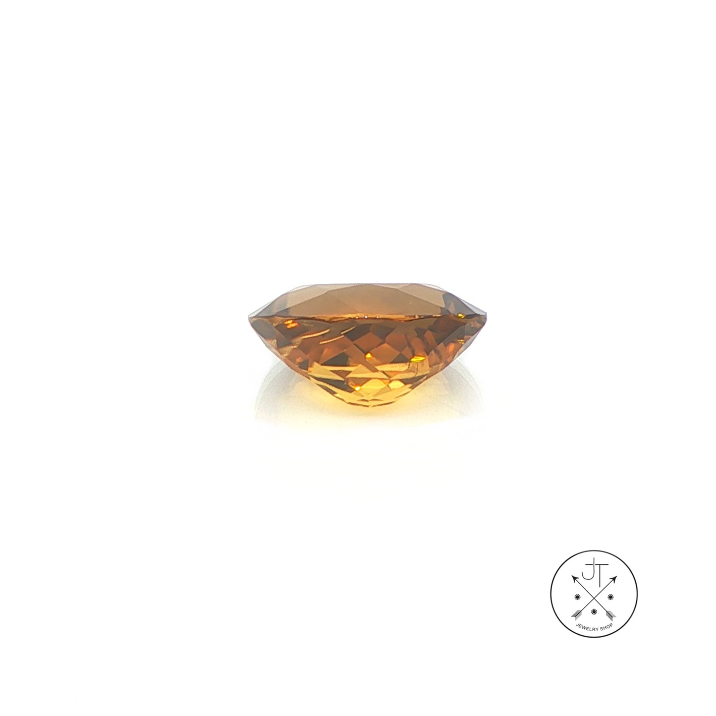 8.04 Carat Natural Yellow Zircon 13.4 x 9.4 mm Oval Faceted Gemstone Loose