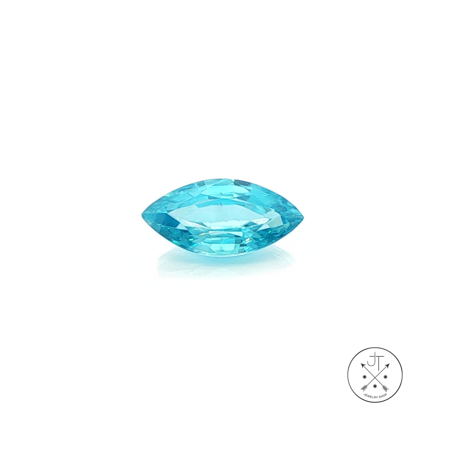 3.02 Carat Natural Blue Zircon 13.8 x 6.4 mm Marquise Faceted Gemstone Loose
