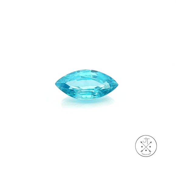3.02 Carat Natural Blue Zircon 13.8 x 6.4 mm Marquise Faceted Gemstone Loose