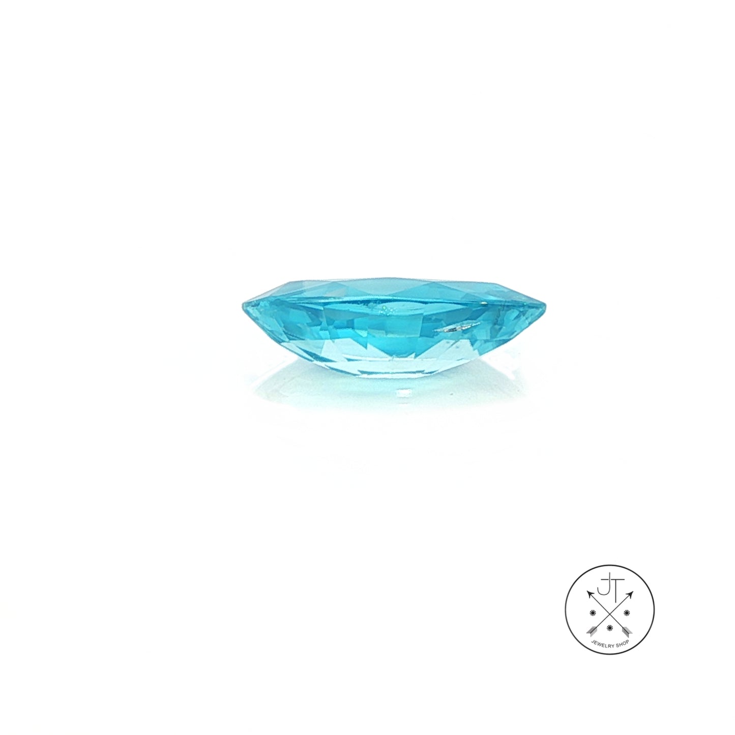 3.02 Carat Natural Blue Zircon 13.8 x 6.4 mm Marquise Faceted Gemstone Loose
