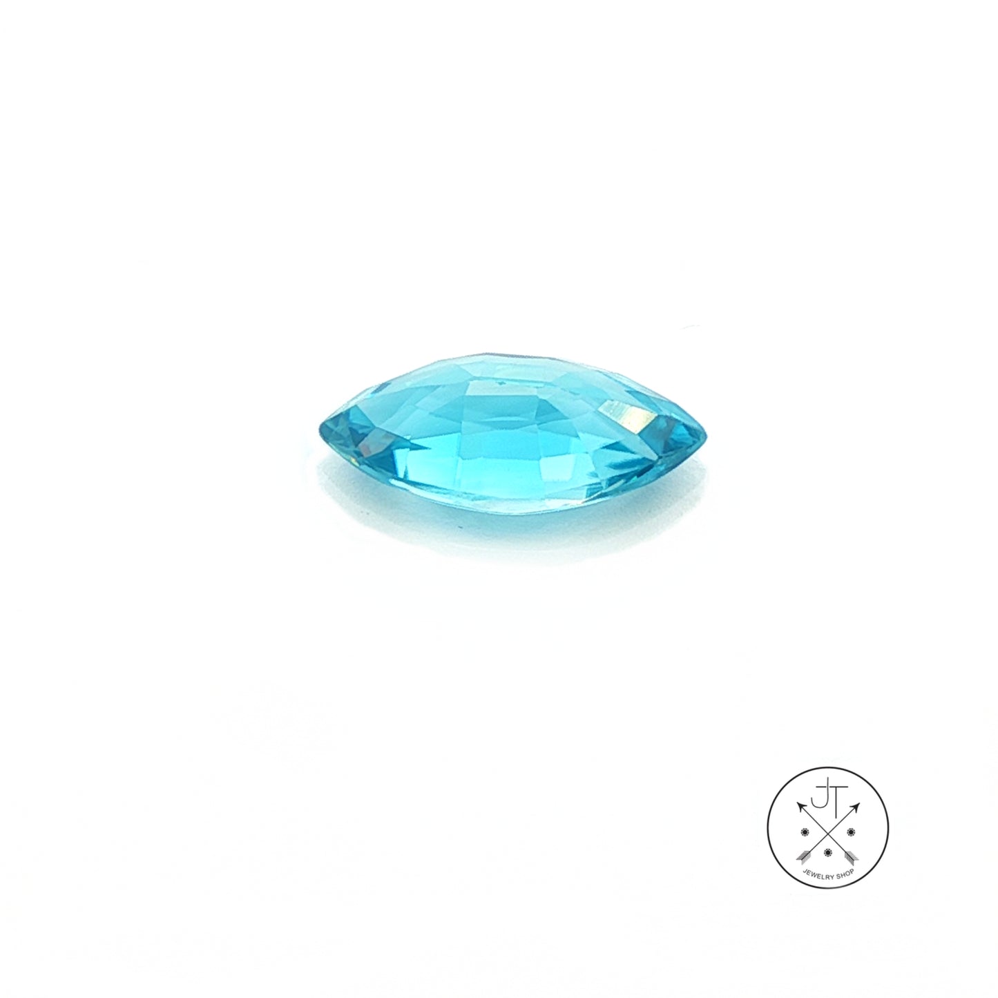 3.02 Carat Natural Blue Zircon 13.8 x 6.4 mm Marquise Faceted Gemstone Loose