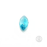 3.02 Carat Natural Blue Zircon 13.8 x 6.4 mm Marquise Faceted Gemstone Loose