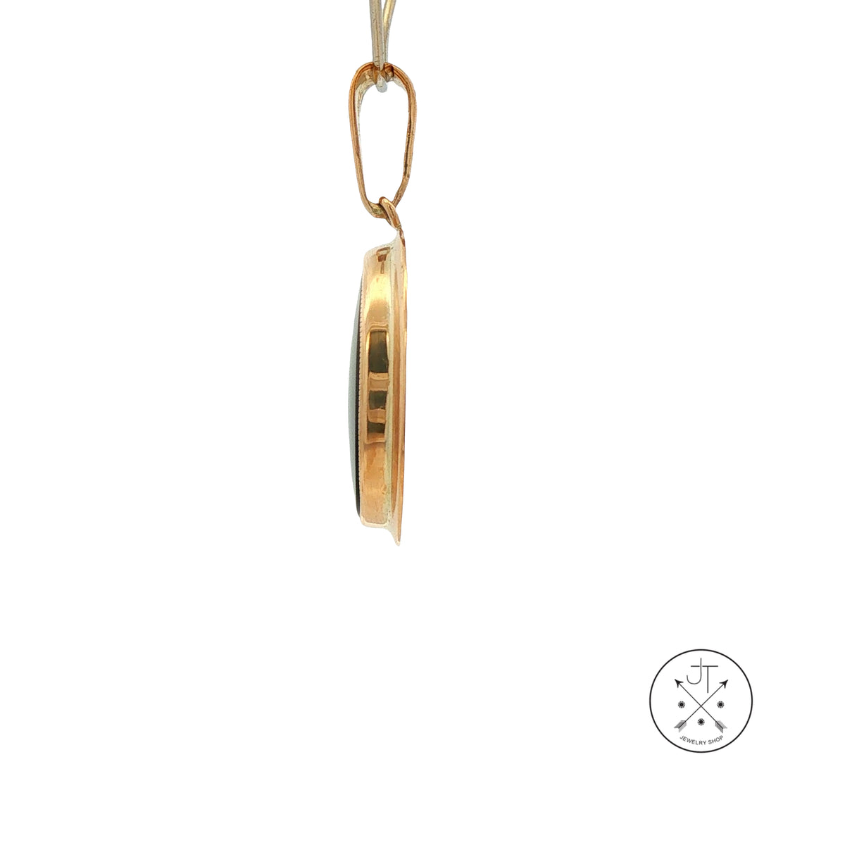 Vintage 10k Yellow Gold and Onyx Pendant