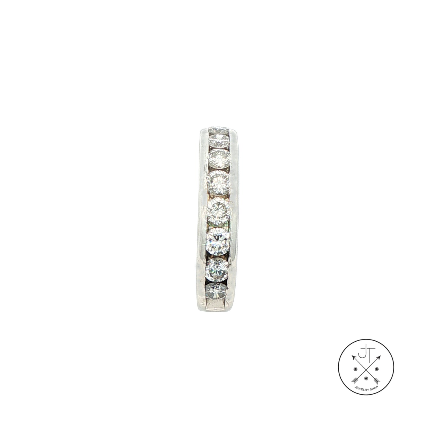 Vintage Platinum 4.4 mm Band 1 ctw Natural Diamonds Size 6.75