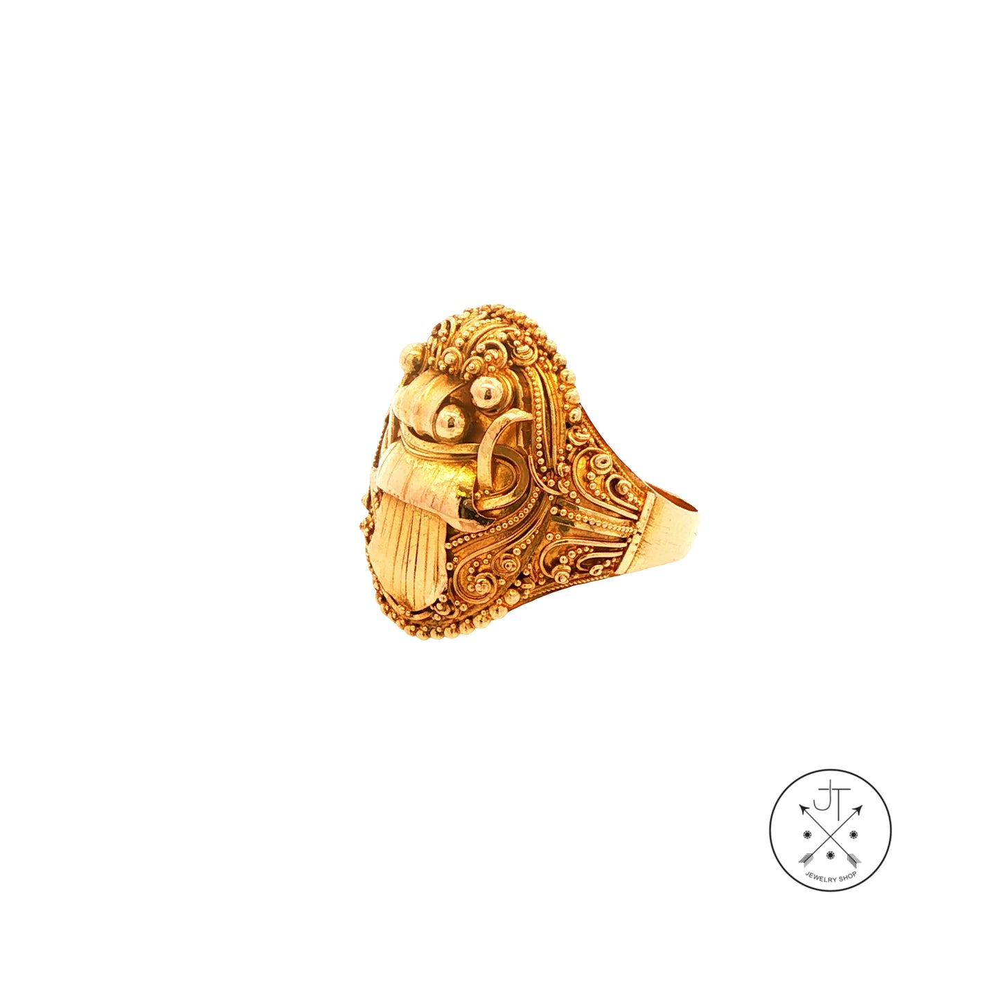 Vintage 22k Yellow Gold Barong Ring Size 8 Sura Estate