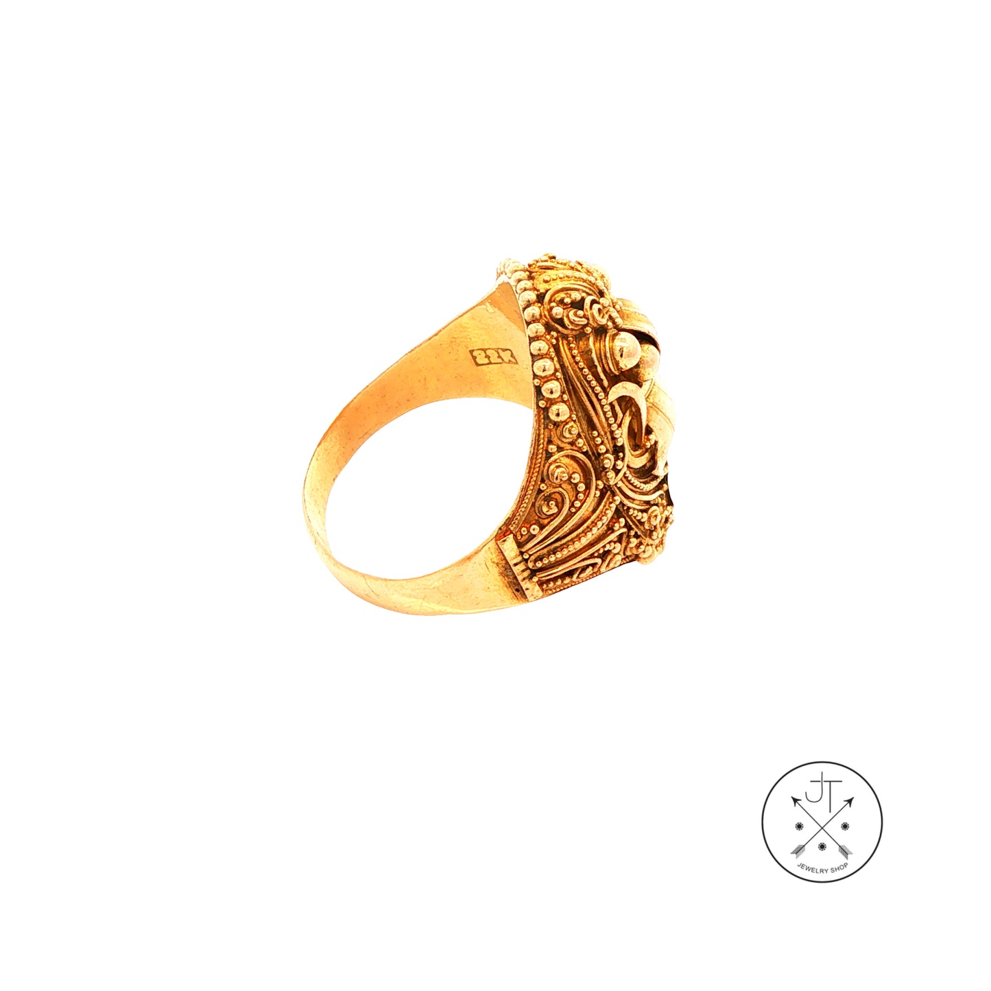 Vintage 22k Yellow Gold Barong Ring Size 8 Sura Estate
