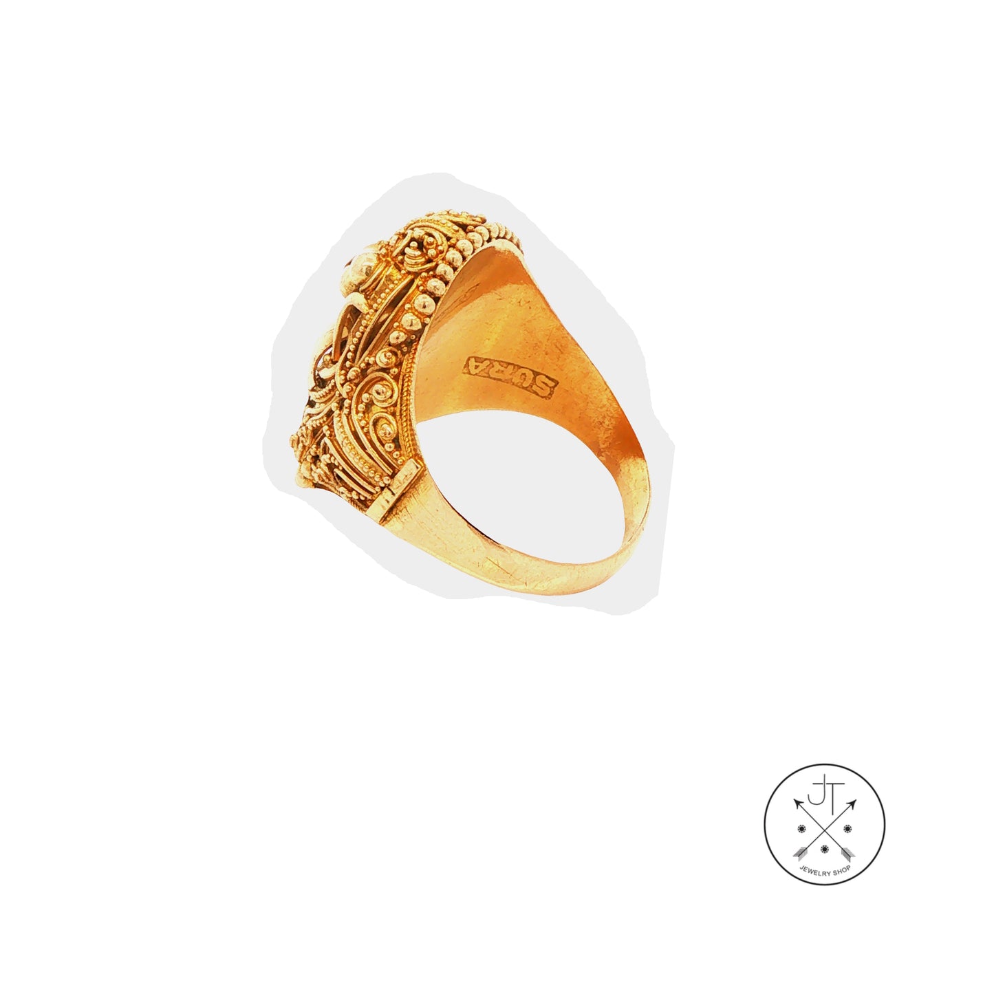 Vintage 22k Yellow Gold Barong Ring Size 8 Sura Estate