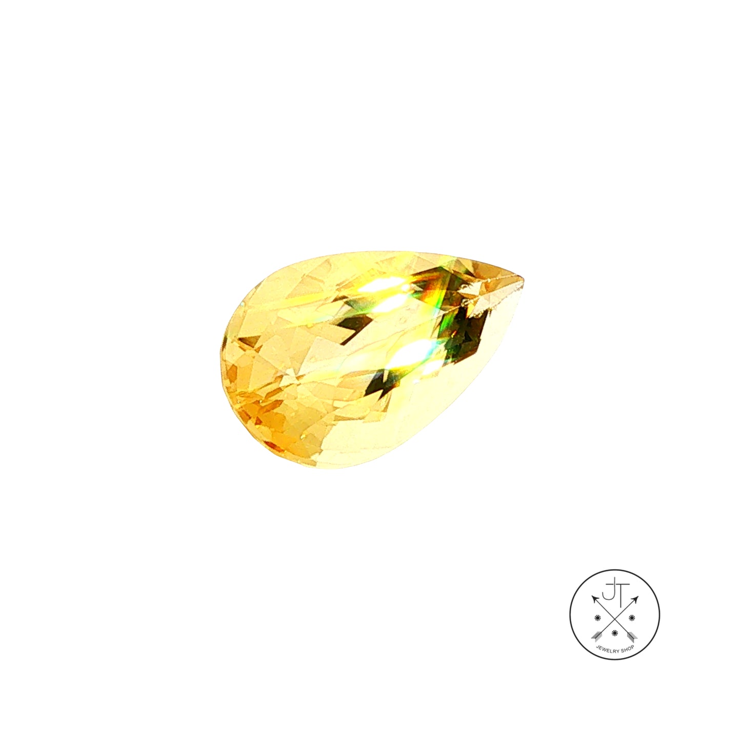 6.90 Carat Natural Heliodor Beryl 19 x 10 mm Pear Faceted Gemstone Loose