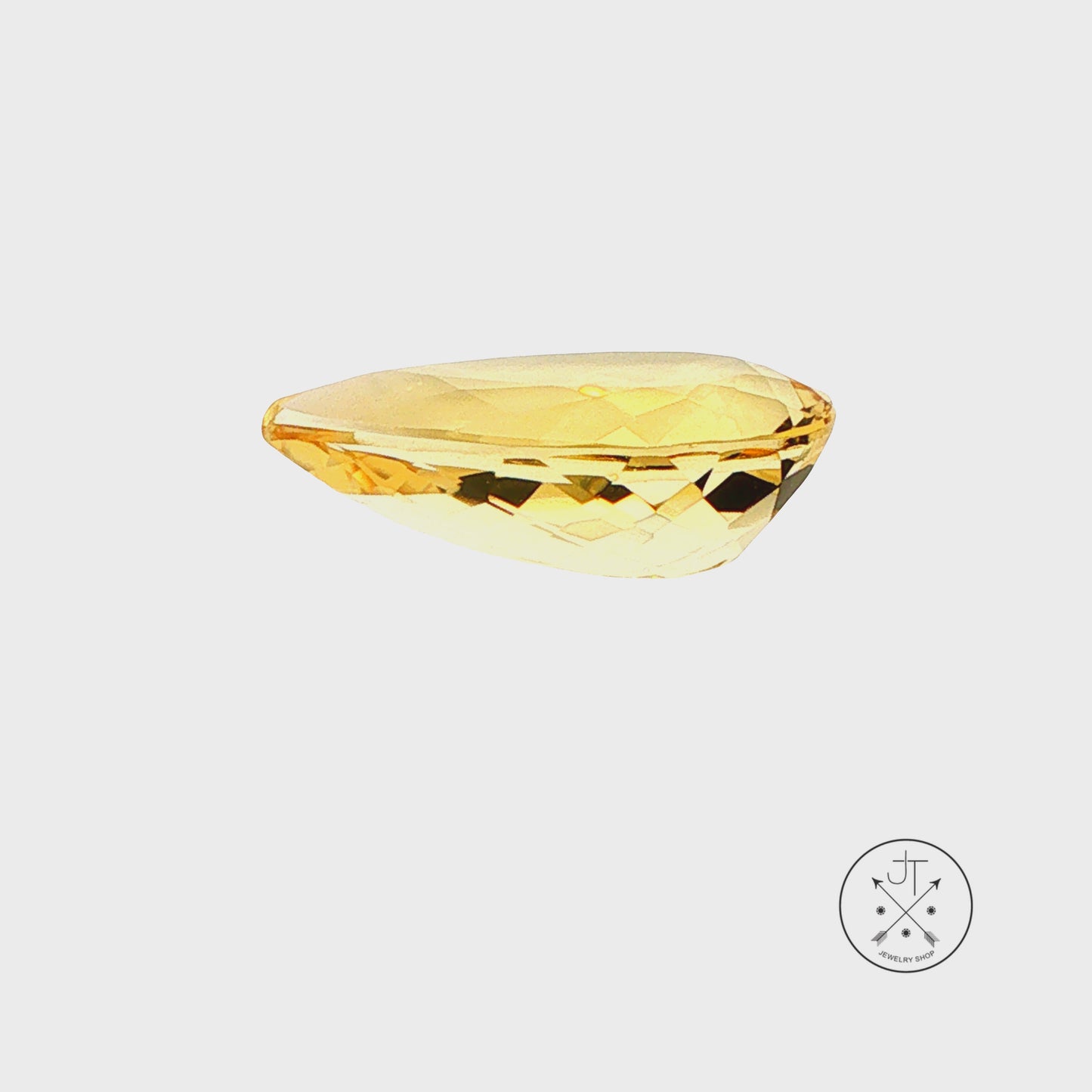 6.90 Carat Natural Heliodor Beryl 19 x 10 mm Pear Faceted Gemstone Loose