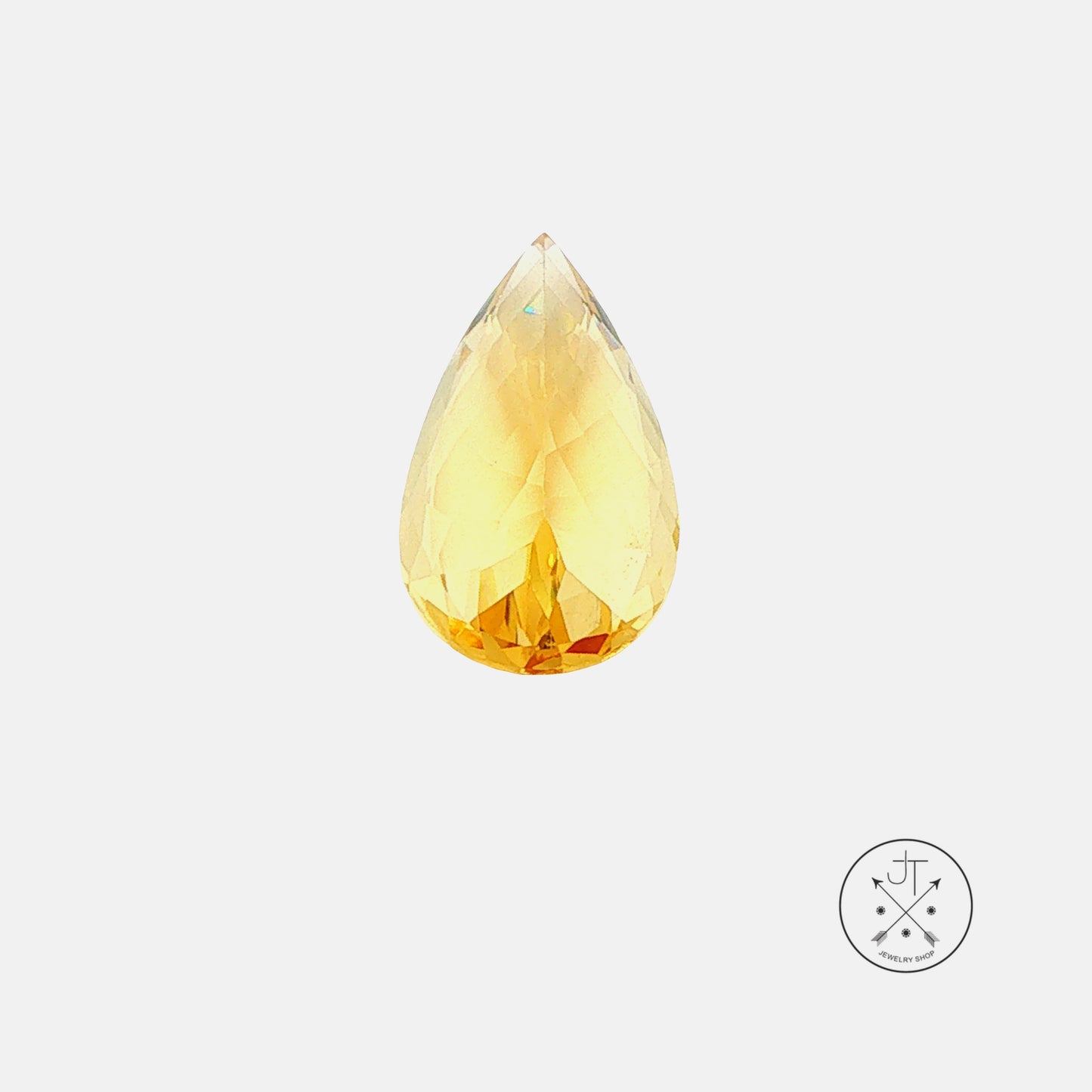 6.90 Carat Natural Heliodor Beryl 19 x 10 mm Pear Faceted Gemstone Loose