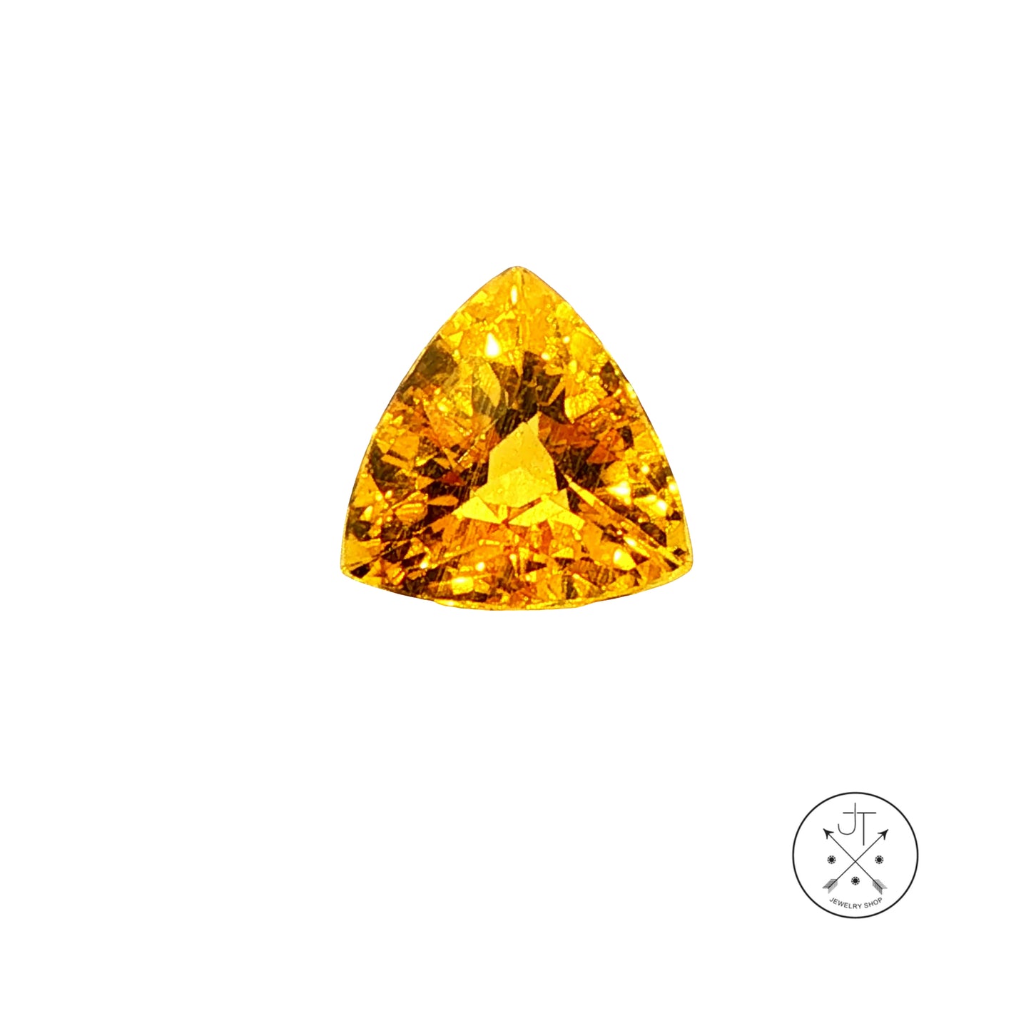 5.18 Carat Natural Heliodor Beryl 11.9 mm Trillion Faceted Gemstone Loose Checkerboard