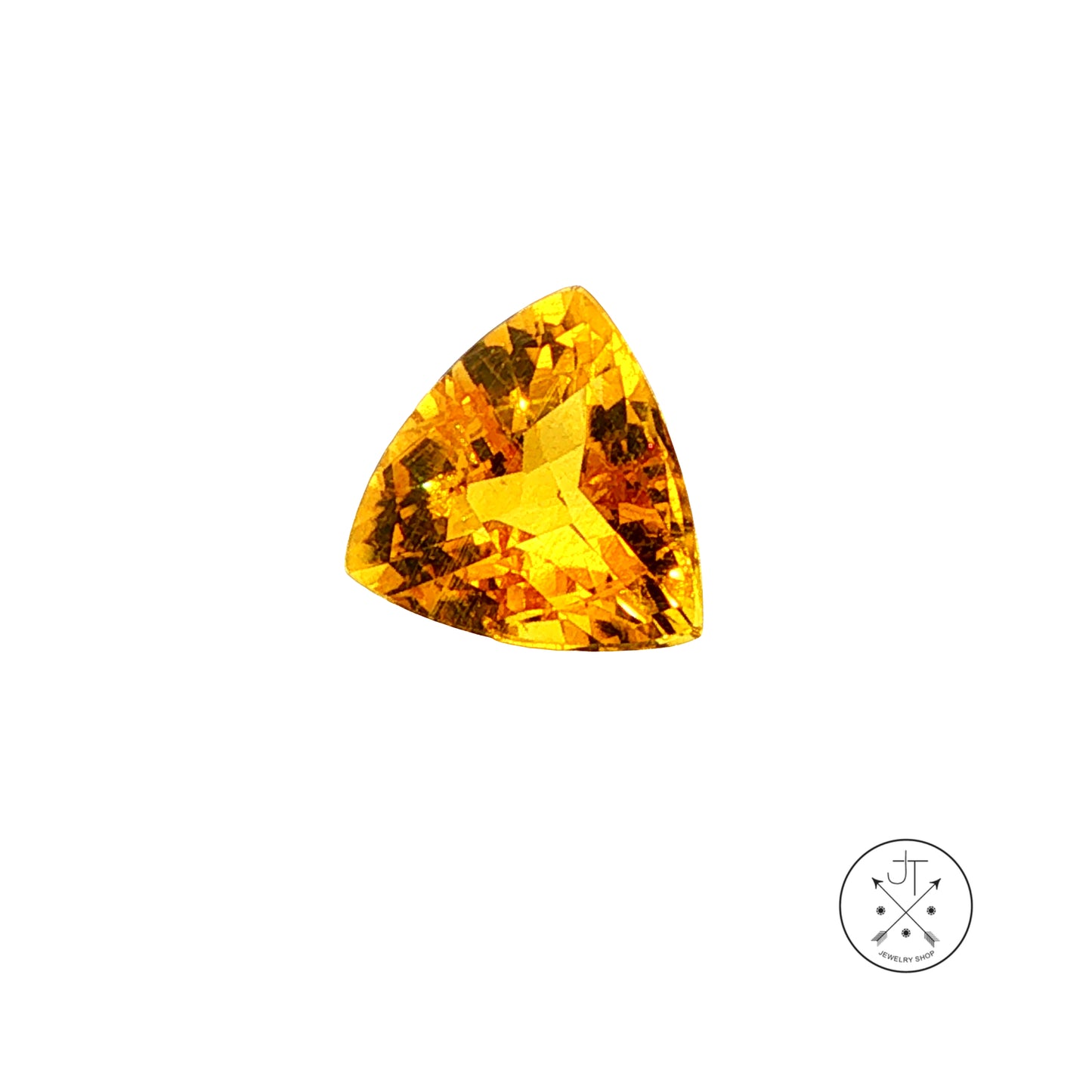 5.18 Carat Natural Heliodor Beryl 11.9 mm Trillion Faceted Gemstone Loose Checkerboard