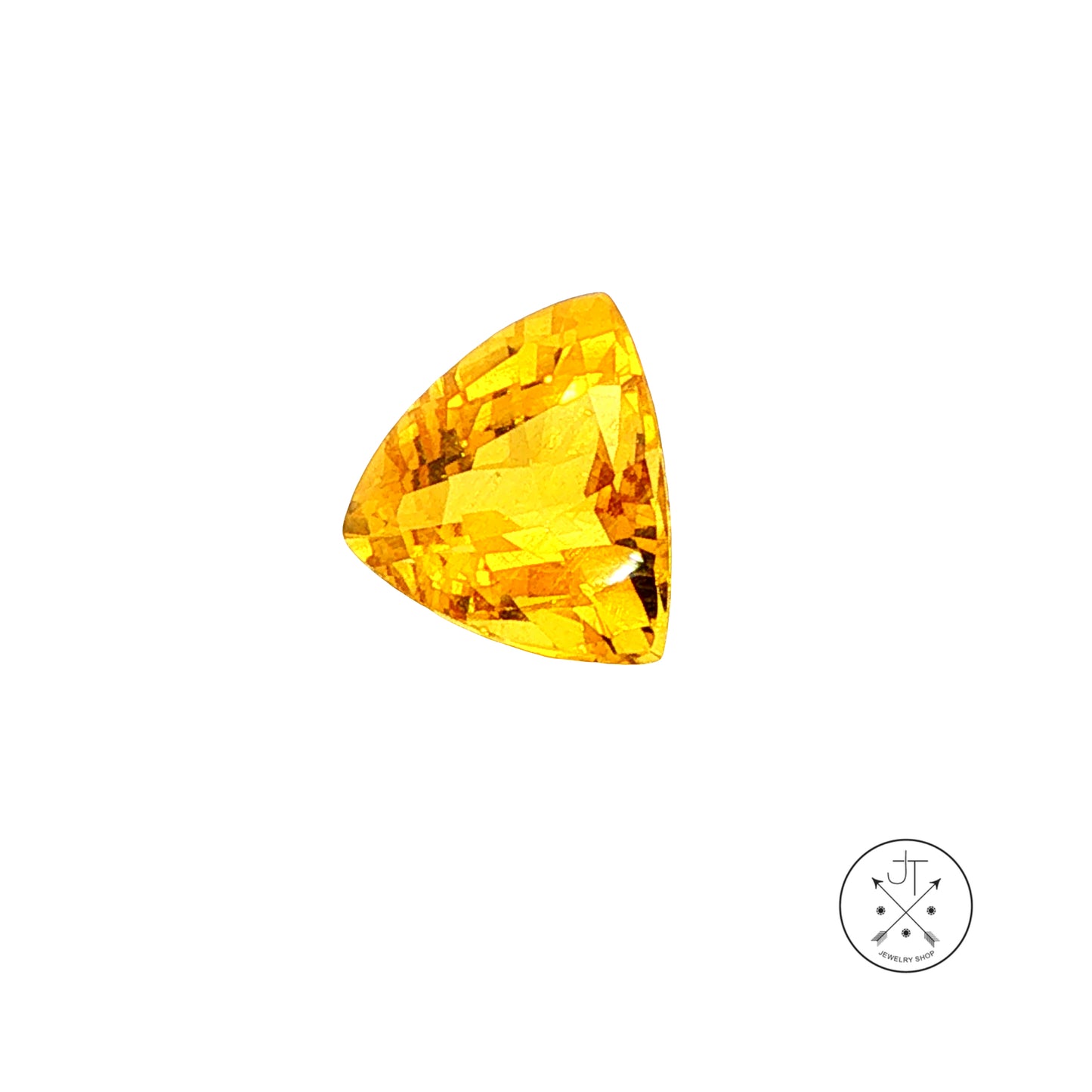 5.18 Carat Natural Heliodor Beryl 11.9 mm Trillion Faceted Gemstone Loose Checkerboard