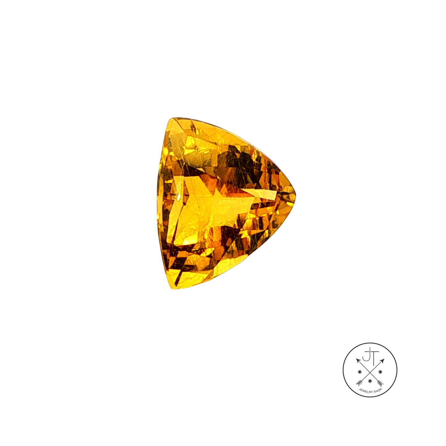 5.18 Carat Natural Heliodor Beryl 11.9 mm Trillion Faceted Gemstone Loose Checkerboard