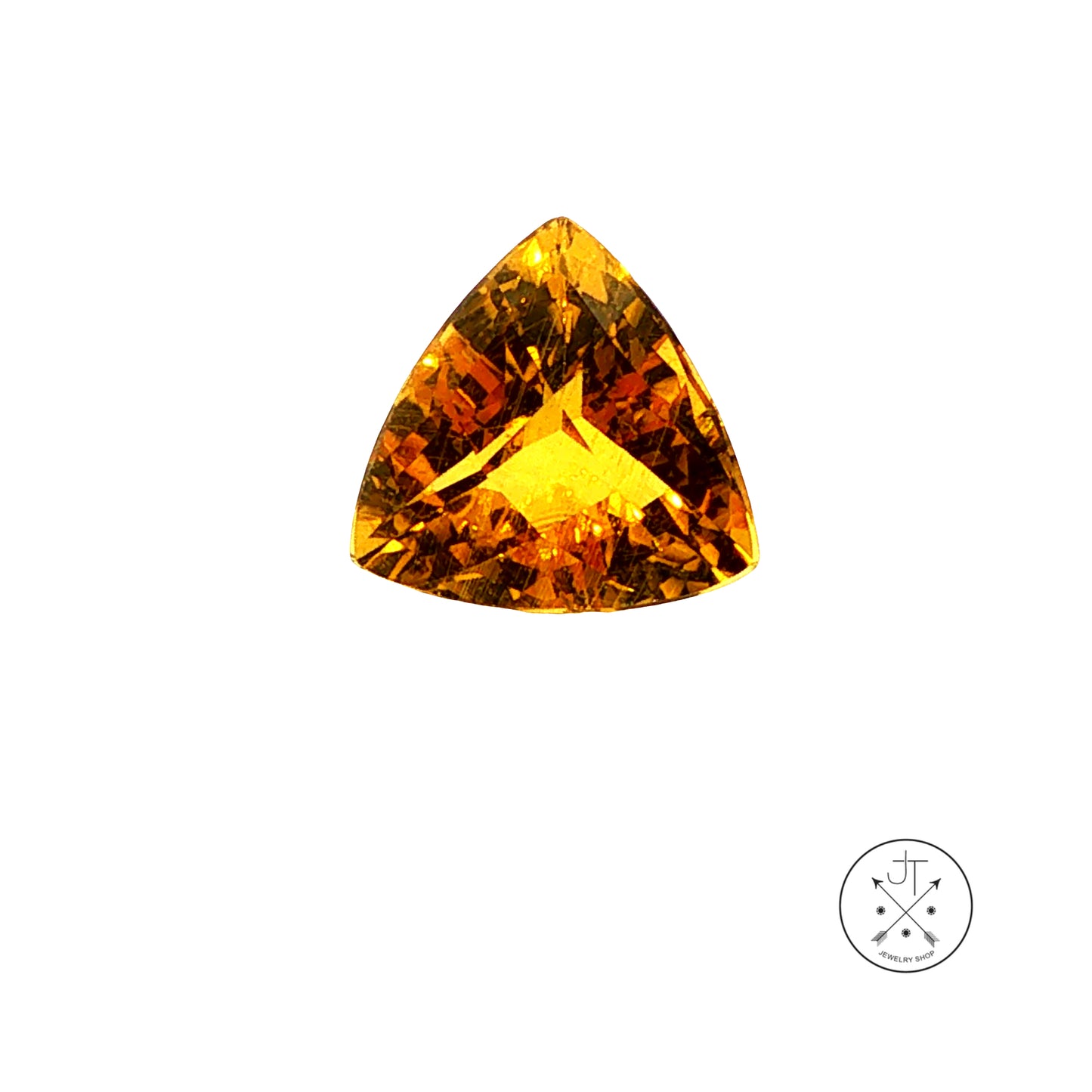5.18 Carat Natural Heliodor Beryl 11.9 mm Trillion Faceted Gemstone Loose Checkerboard
