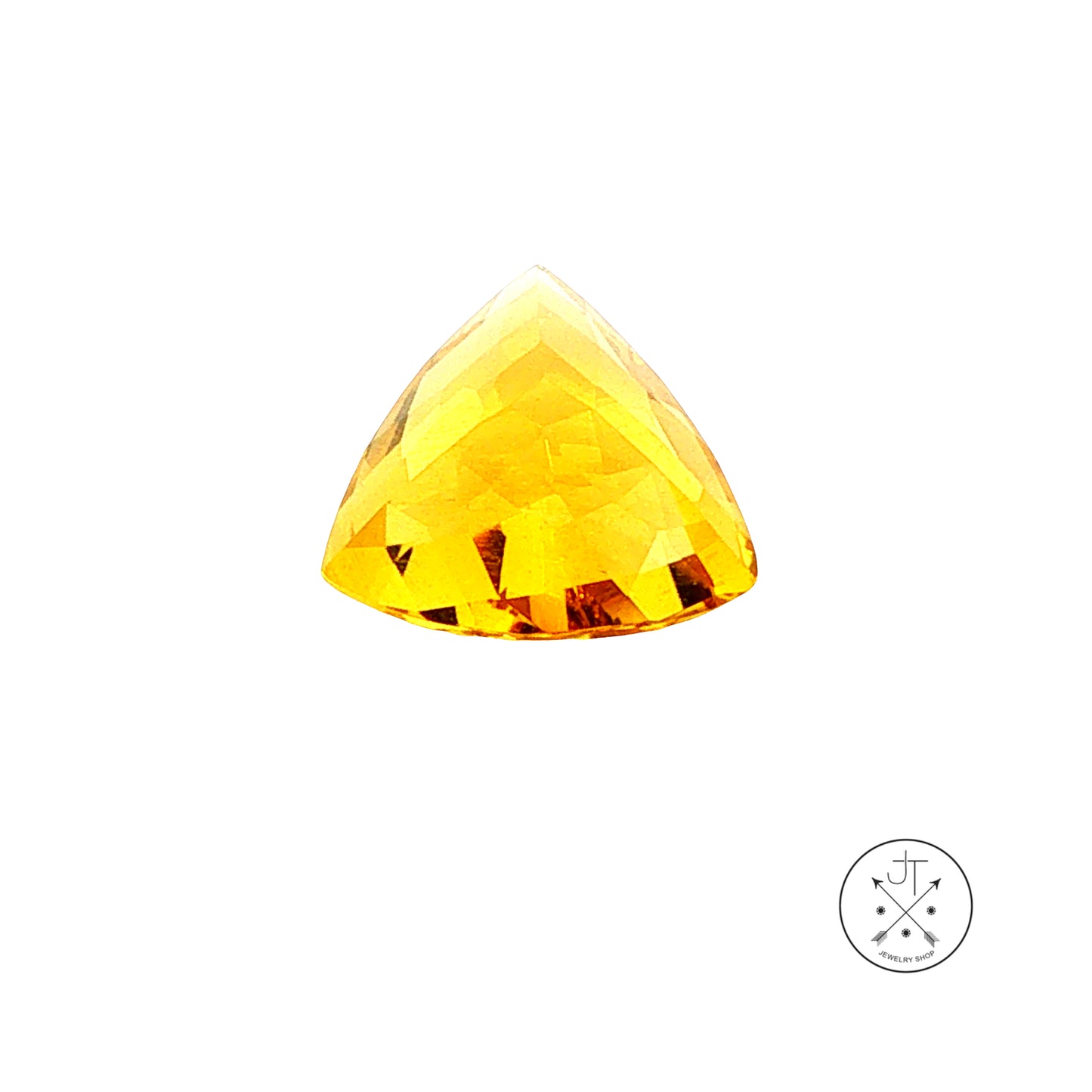 5.18 Carat Natural Heliodor Beryl 11.9 mm Trillion Faceted Gemstone Loose Checkerboard