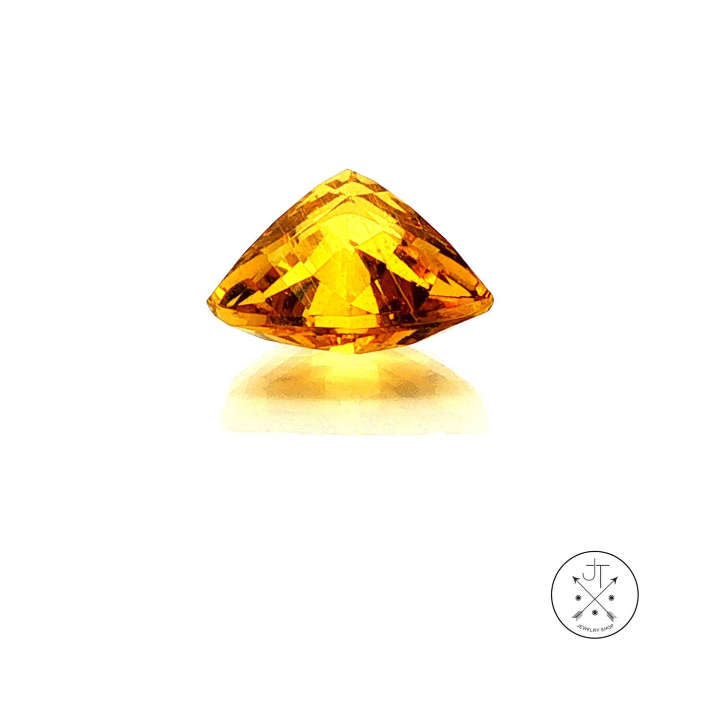 5.18 Carat Natural Heliodor Beryl 11.9 mm Trillion Faceted Gemstone Loose Checkerboard