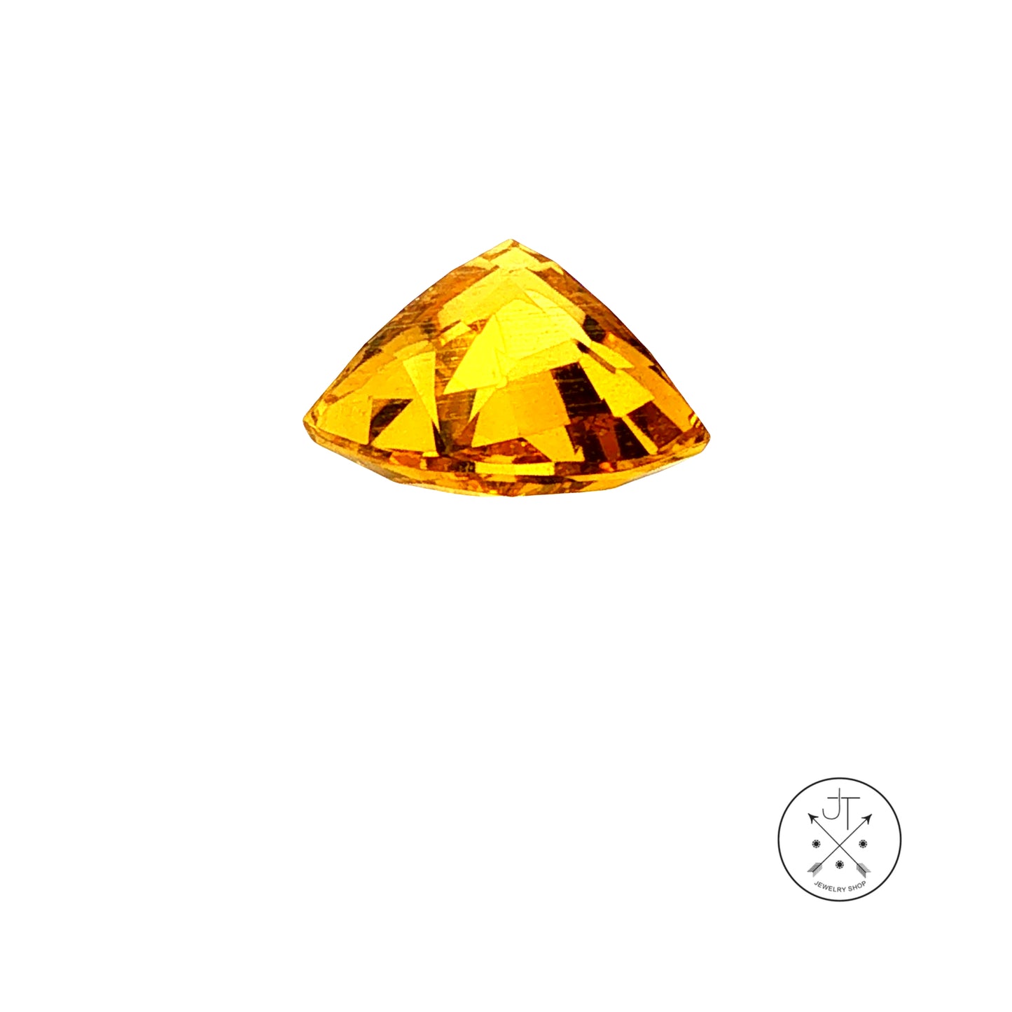 5.18 Carat Natural Heliodor Beryl 11.9 mm Trillion Faceted Gemstone Loose Checkerboard