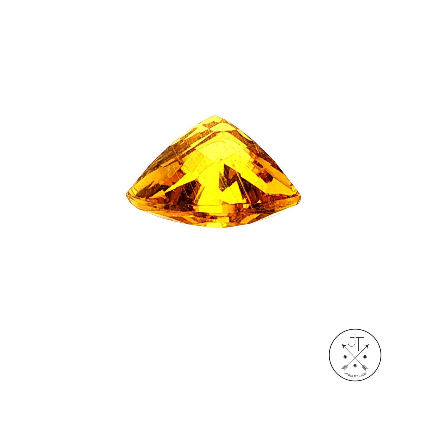 5.18 Carat Natural Heliodor Beryl 11.9 mm Trillion Faceted Gemstone Loose Checkerboard
