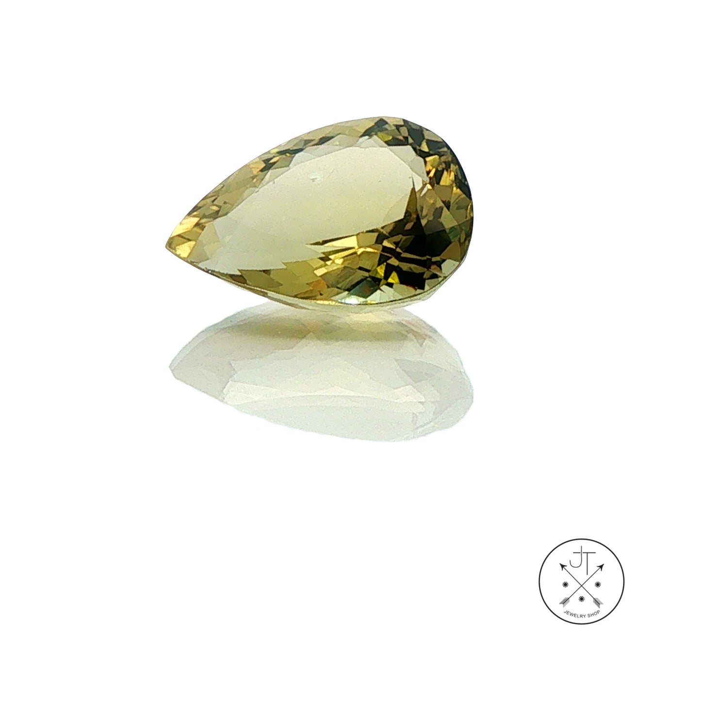 6.60 Carat Natural Green Beryl 15 x 11 mm Pear Faceted Gemstone Loose
