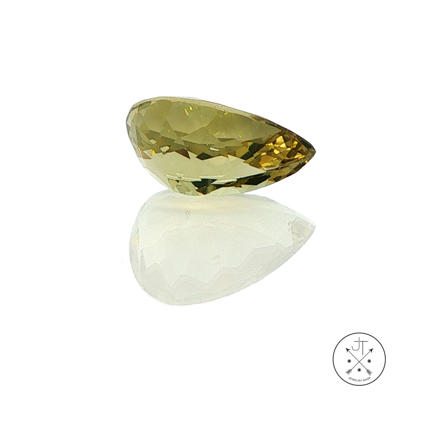 6.60 Carat Natural Green Beryl 15 x 11 mm Pear Faceted Gemstone Loose