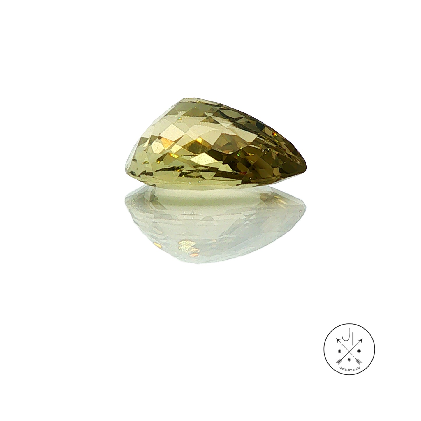 6.60 Carat Natural Green Beryl 15 x 11 mm Pear Faceted Gemstone Loose