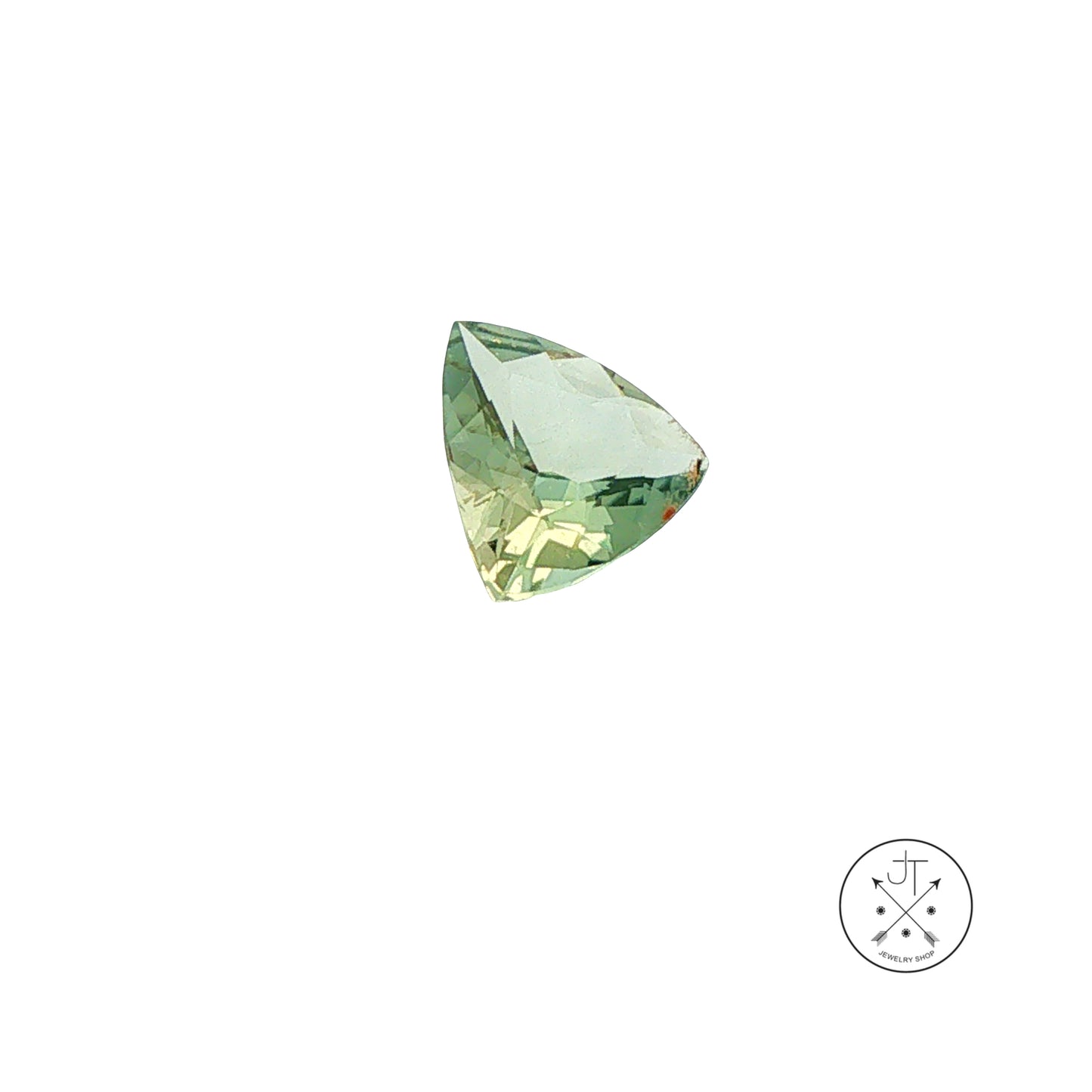 1.81 Carat Natural Green Beryl 9.6 mm Trillion Faceted Gemstone Loose