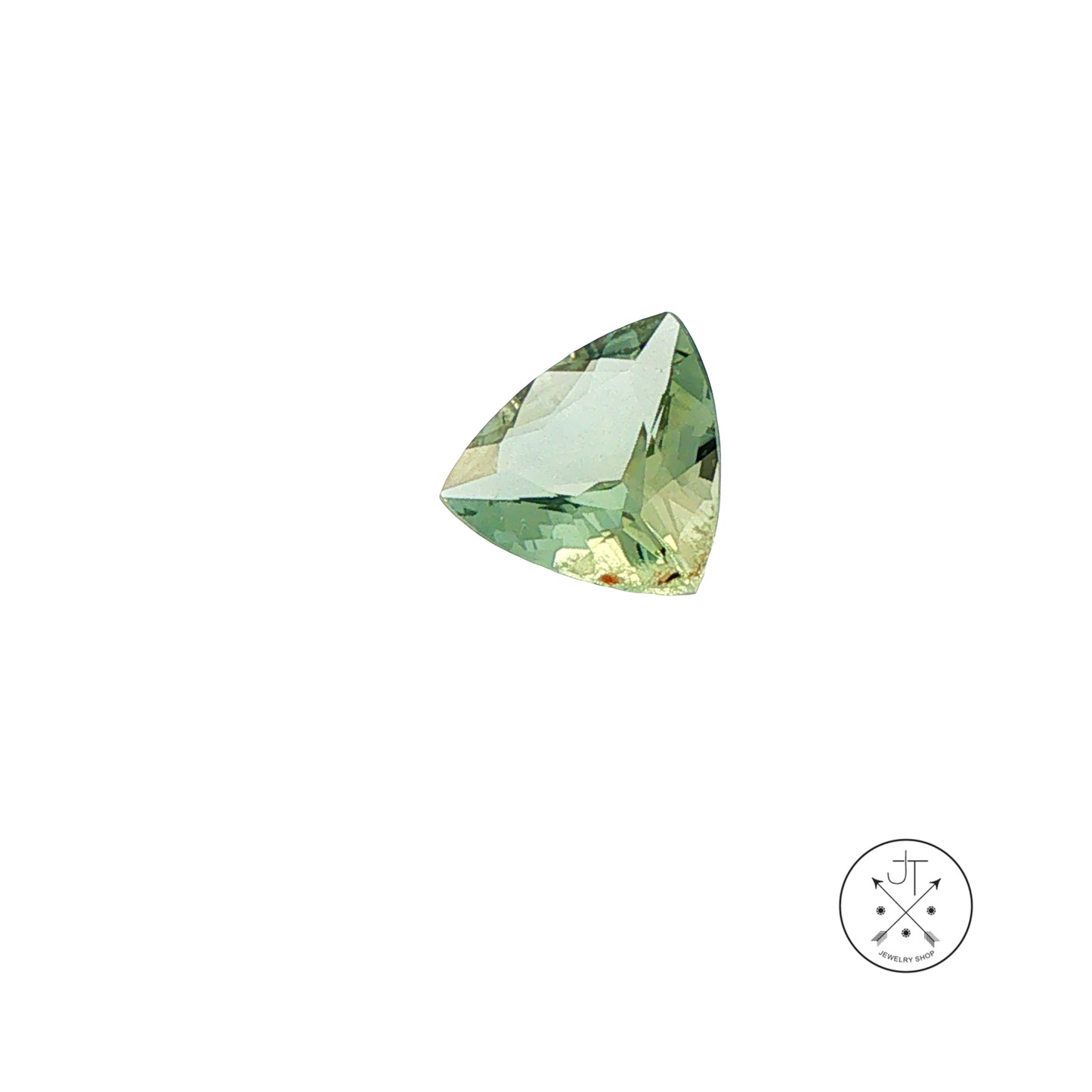 1.81 Carat Natural Green Beryl 9.6 mm Trillion Faceted Gemstone Loose