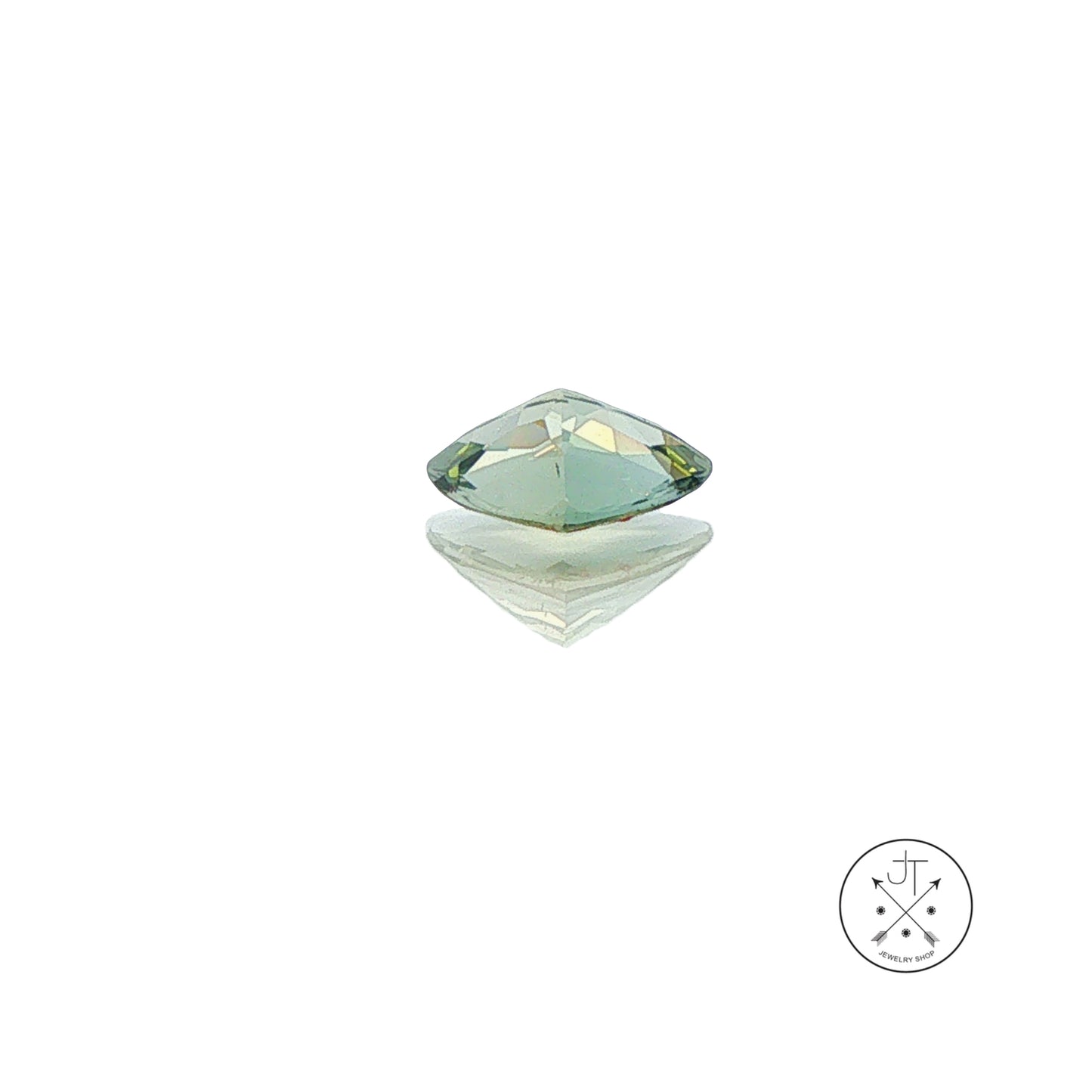1.81 Carat Natural Green Beryl 9.6 mm Trillion Faceted Gemstone Loose