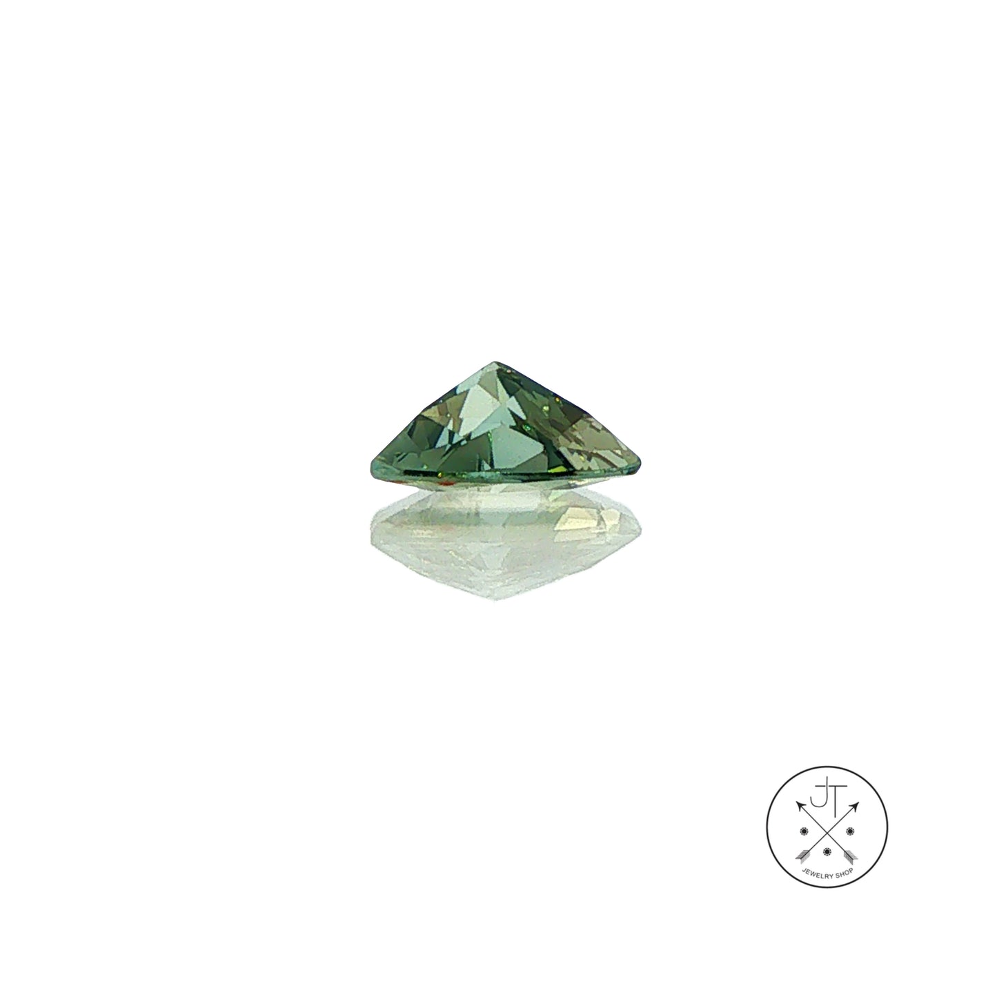 1.81 Carat Natural Green Beryl 9.6 mm Trillion Faceted Gemstone Loose