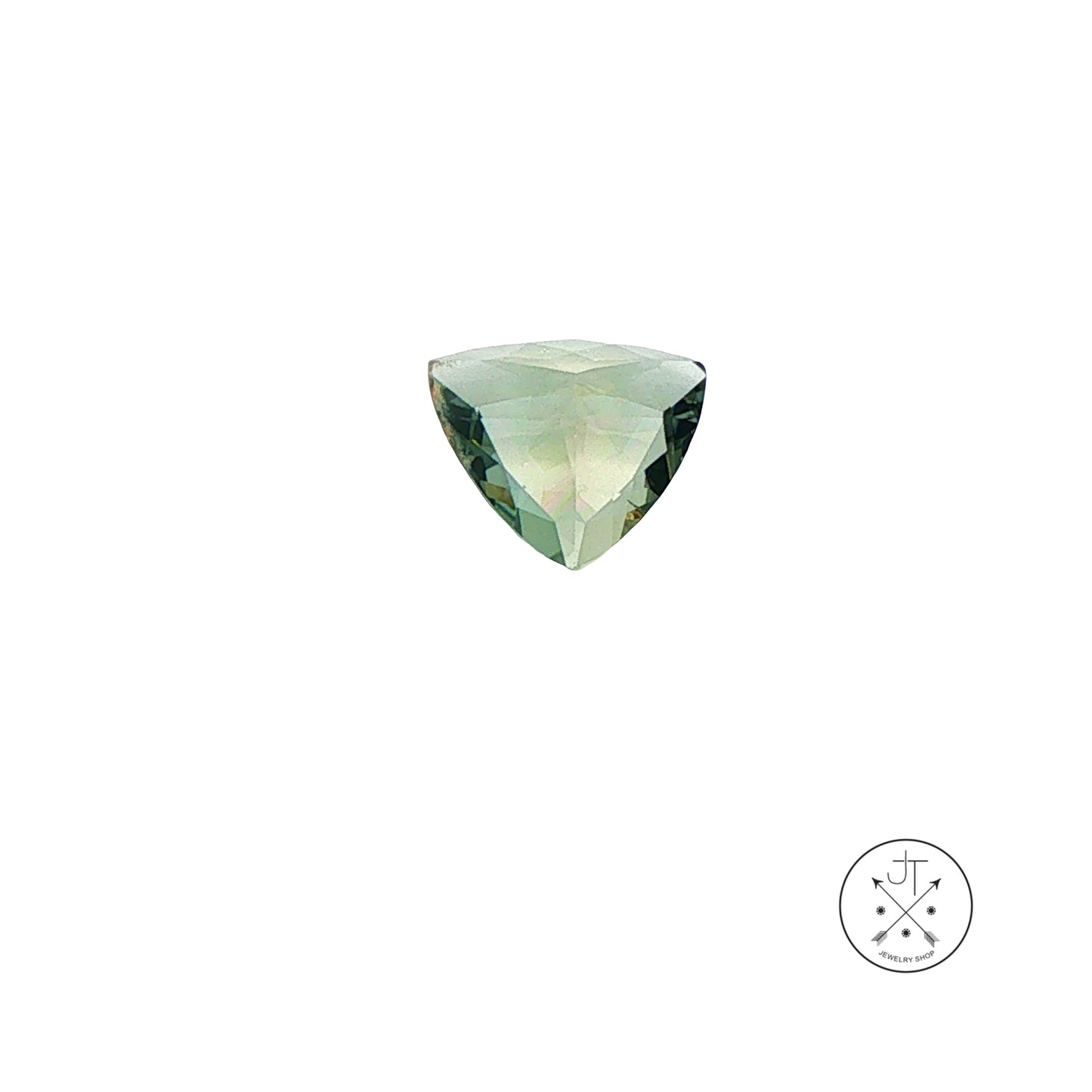 1.81 Carat Natural Green Beryl 9.6 mm Trillion Faceted Gemstone Loose