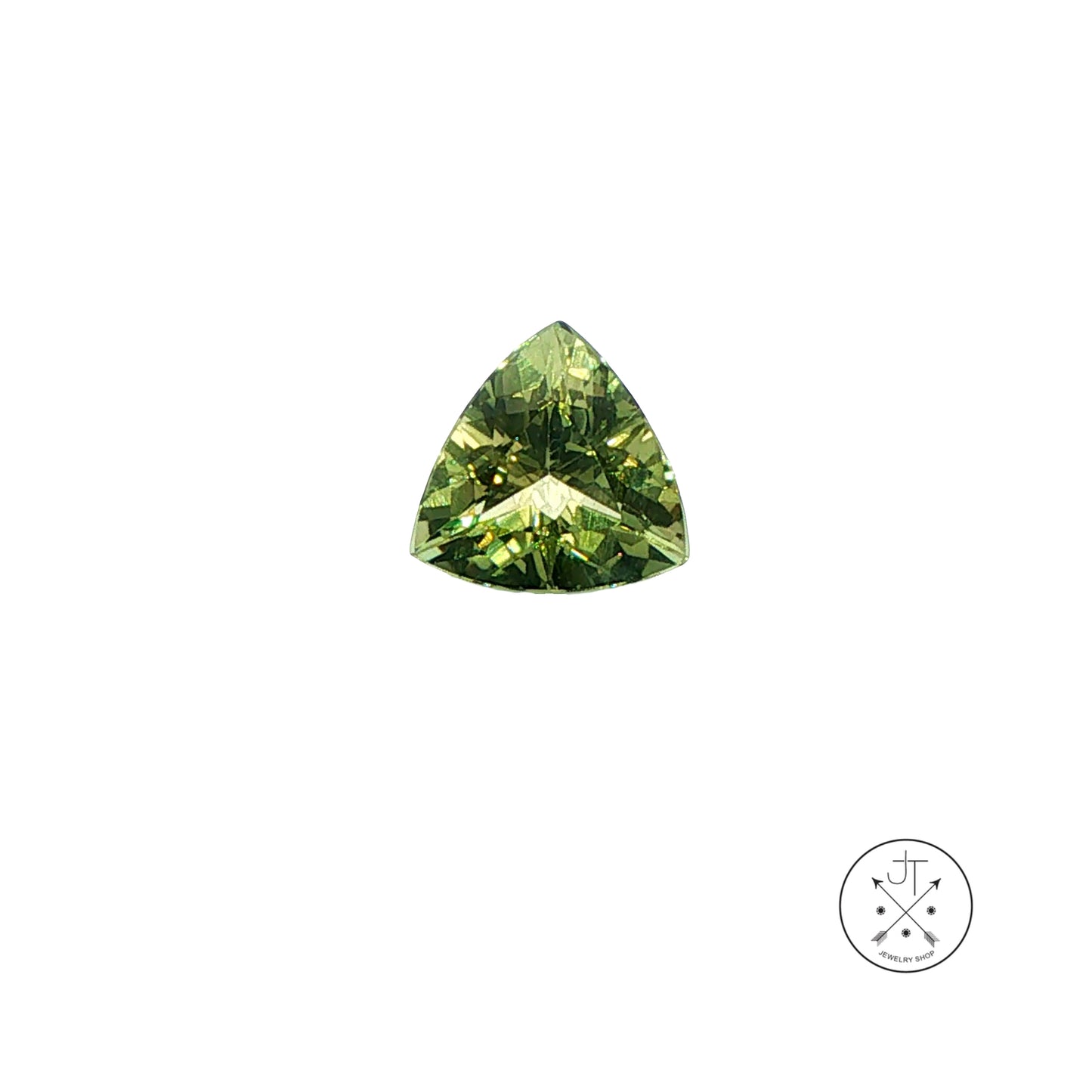 2.27 Carat Natural Green Beryl 9.4 mm Trillion Faceted Gemstone Loose