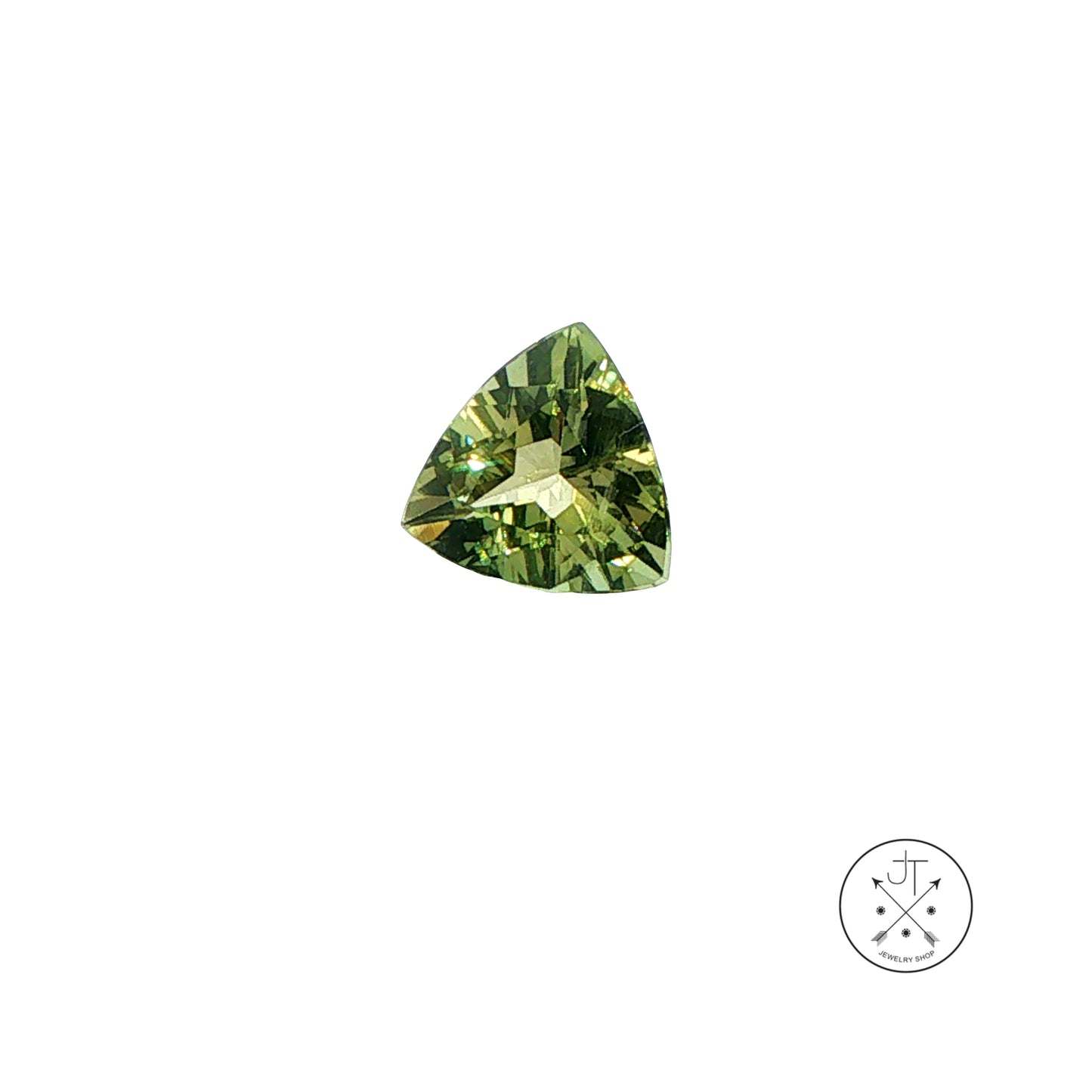 2.27 Carat Natural Green Beryl 9.4 mm Trillion Faceted Gemstone Loose